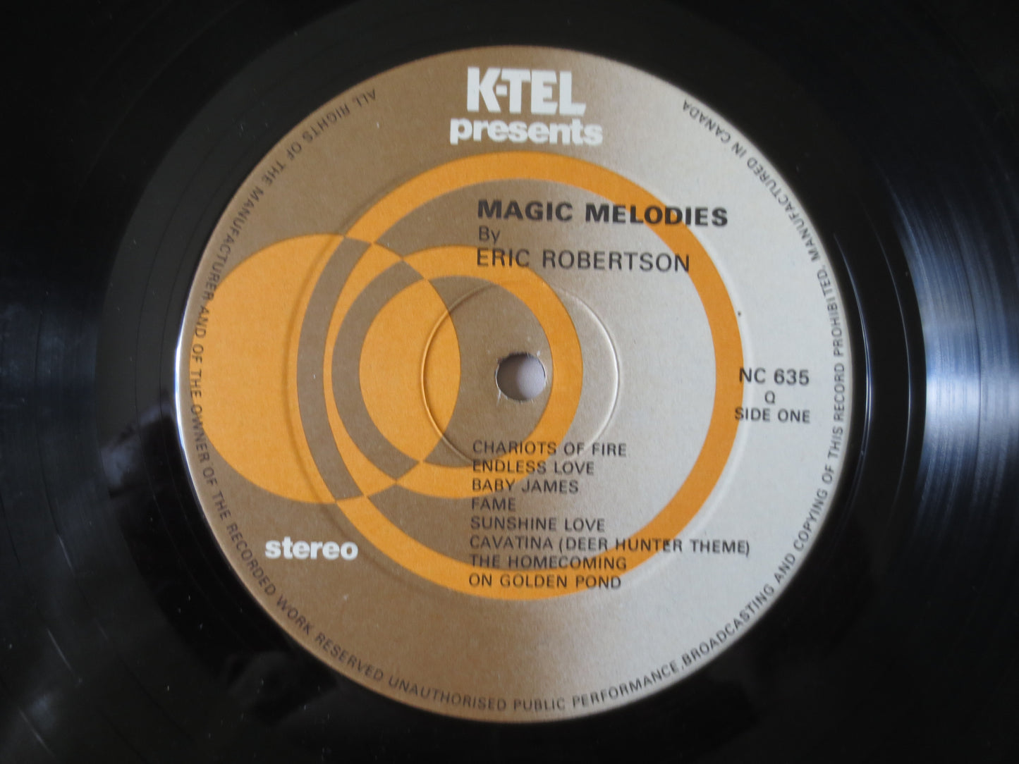 ERIC ROBERTSON, MAGIC Melodies, K-Tel Records, Jazz Record, Vintage Vinyl, Record Vinyl, Record, Vinyl Record, 1983 Records