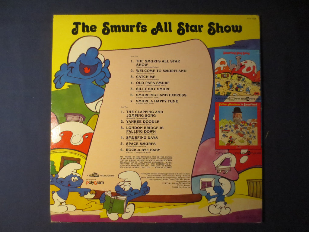 The Smurfs – All Star Show (1981) Vinyl LP