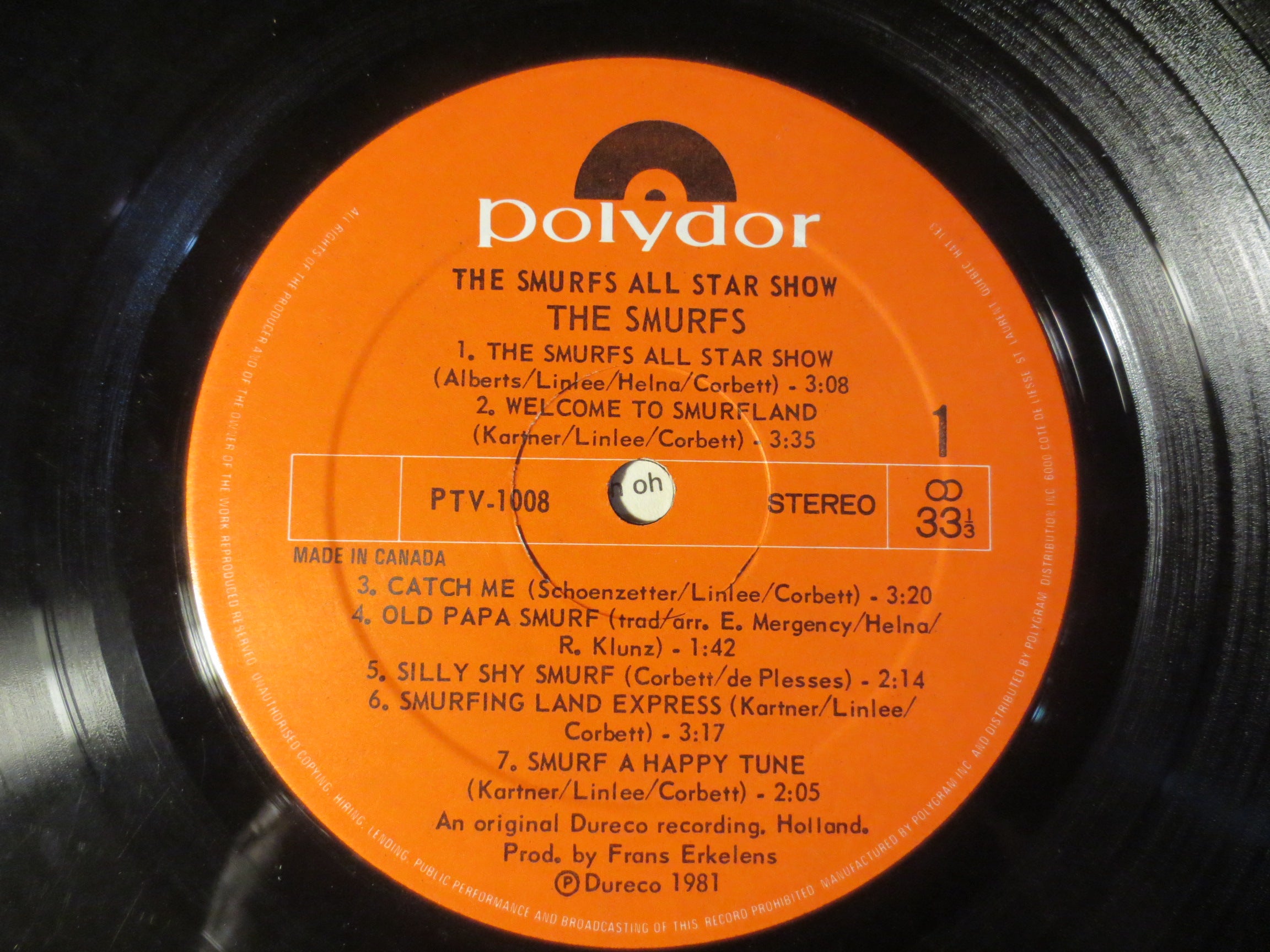 The Smurfs – All Star Show (1981) Vinyl LP