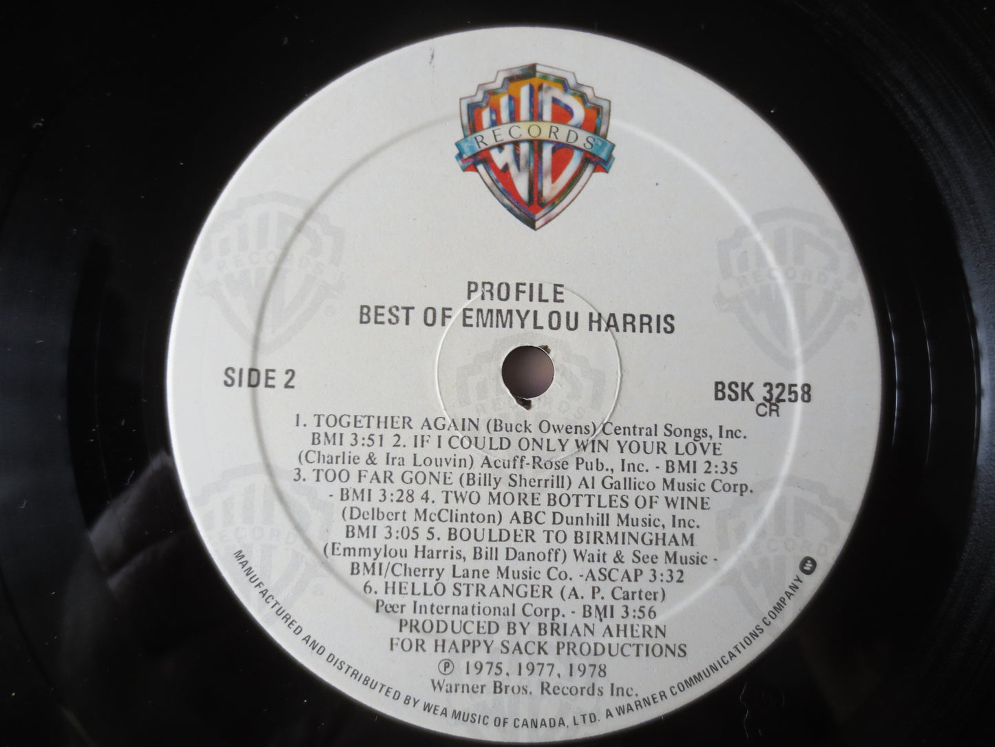 EMMYLOU HARRIS, BEST of, Country Records, Vintage Vinyl, Record Vinyl, Records, Vinyl Records, Vinyl Album, 1978 Records