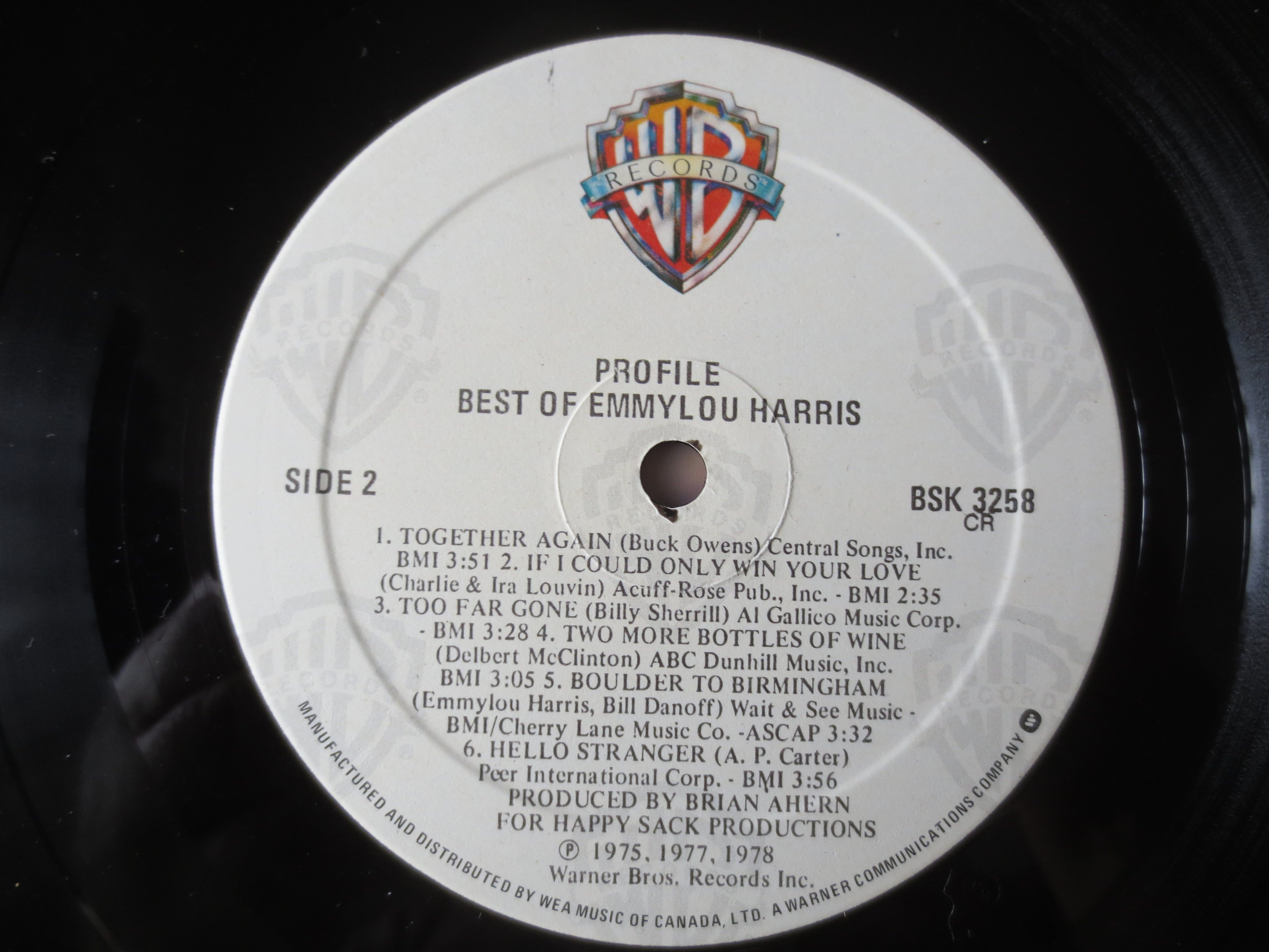 EMMYLOU HARRIS, BEST of, Country Records, Vintage Vinyl, Record Vinyl, Records, Vinyl Records, Vinyl Album, 1978 Records