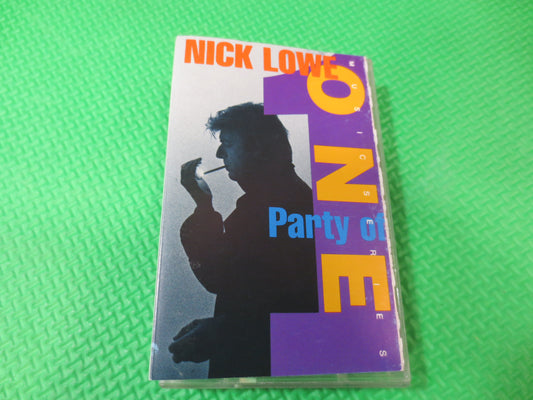 NICK LOWE Tape, Party of One Tape, Nick Lowe Album, Nick Lowe Music, Tape Cassette, Rock Cassette, 1990 Cassette