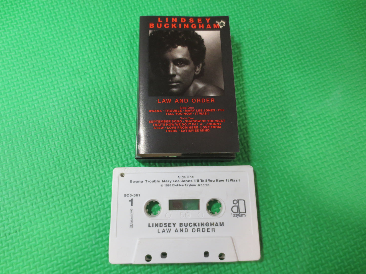 LINDSEY BUCKINGHAM, LAW and Order Tape, Rock Album, Rock Music, Rock Song, Tape Cassette, Rock Cassette, 1981 Cassette