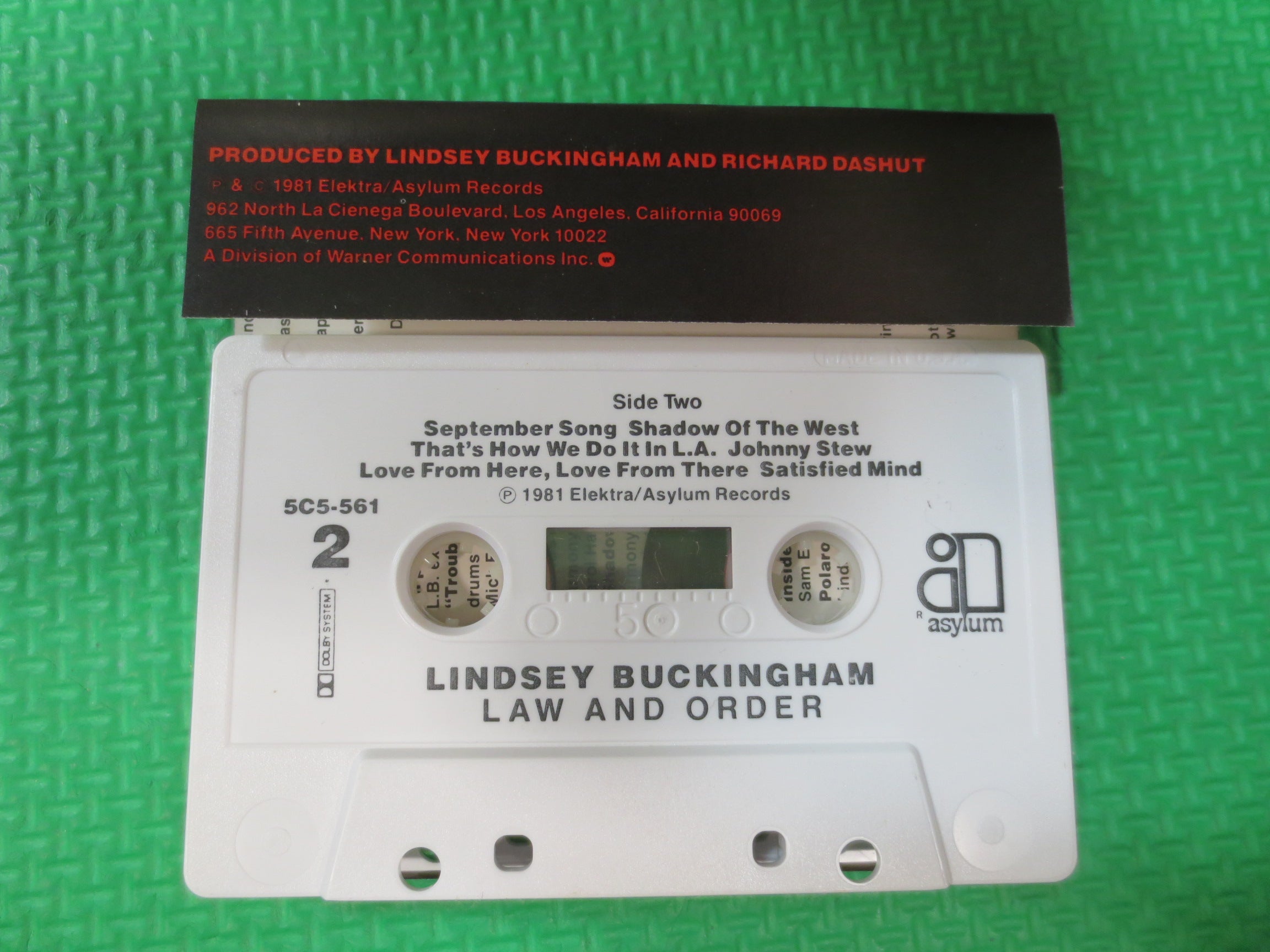 Lindsey Buckingham – Law and Order (1981) Cassette