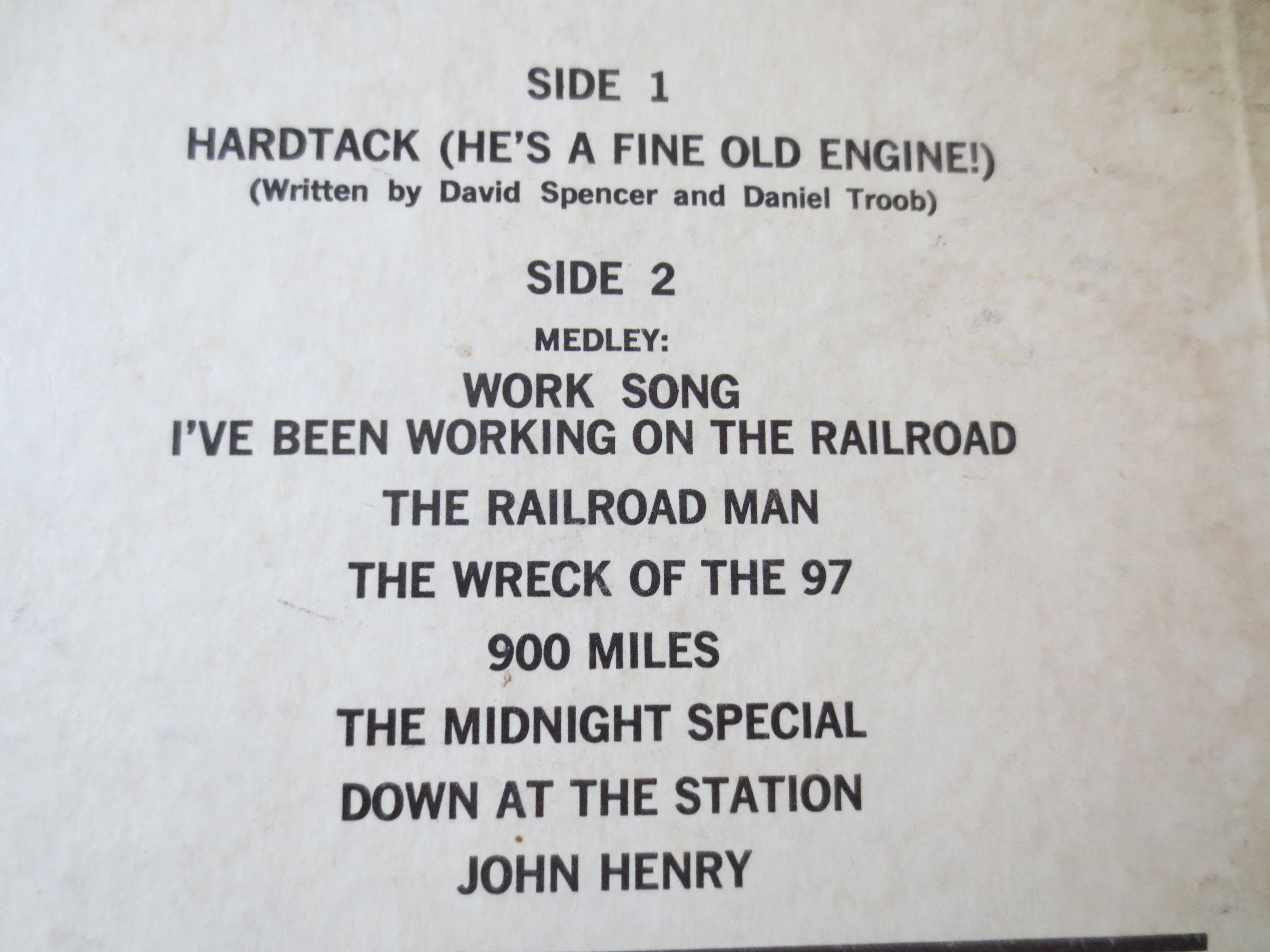 Hardtack – Famous American Railroad Songs (1964) Vinyl LP