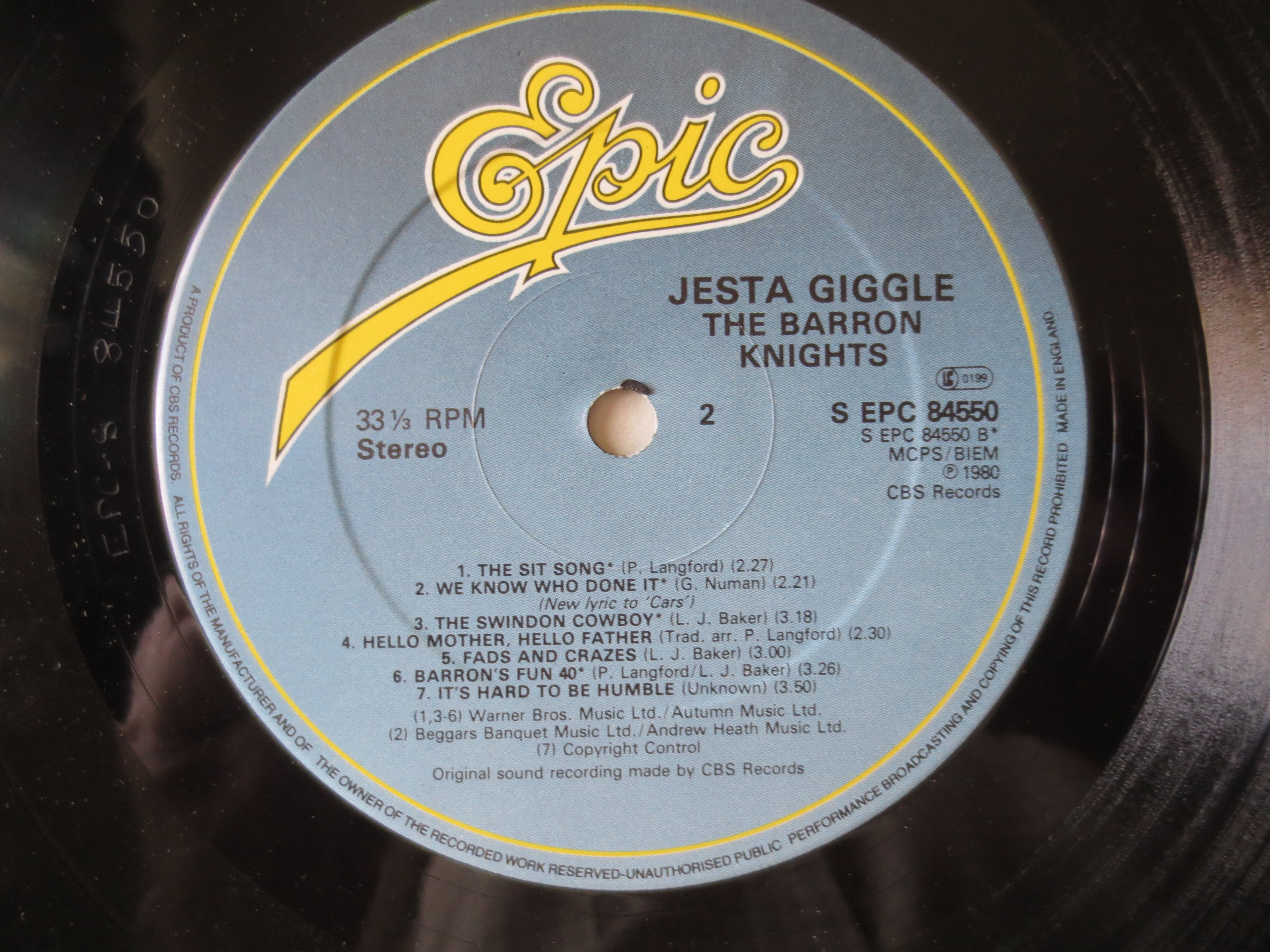 The Barron Knights – Jesta Giggle (1980) Vinyl LP