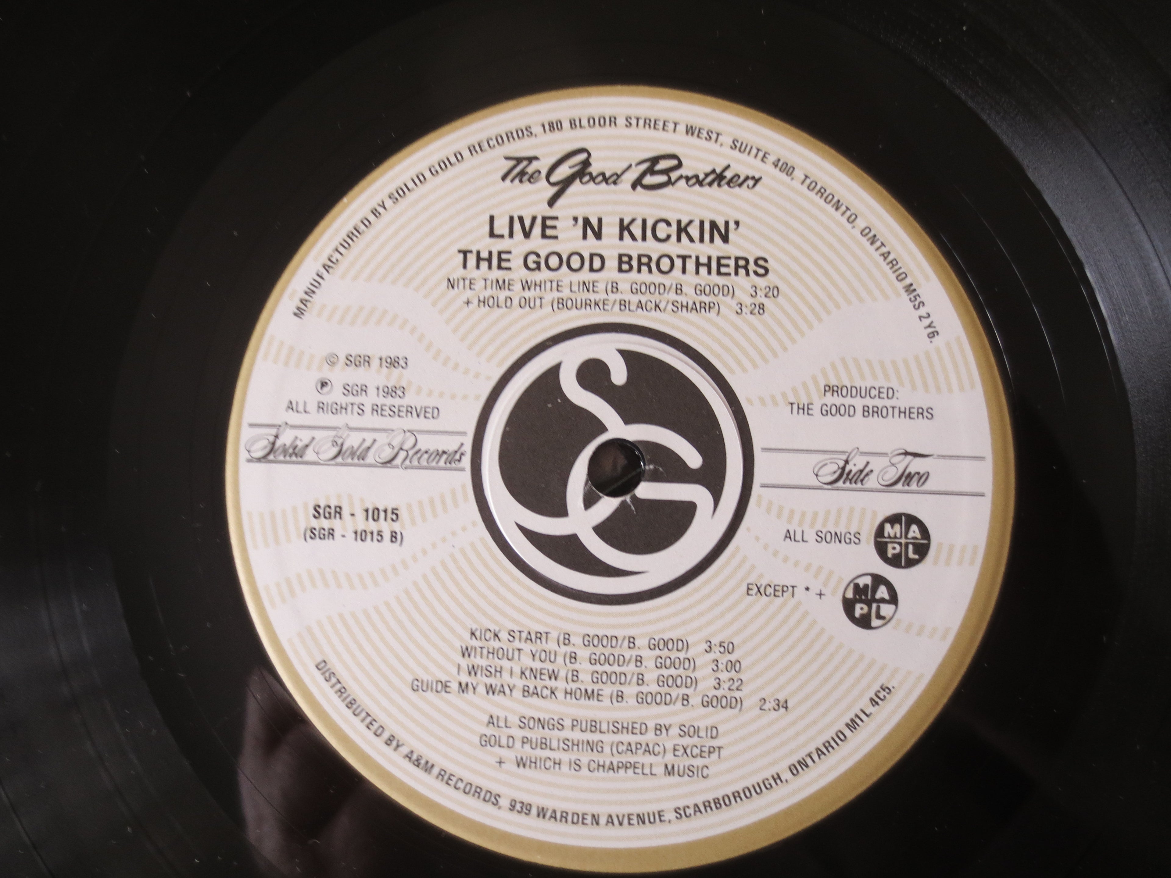 The GOOD BROTHERS, Live 'n KICKIN', Country Music, 1987 Record, Vinyl Lp