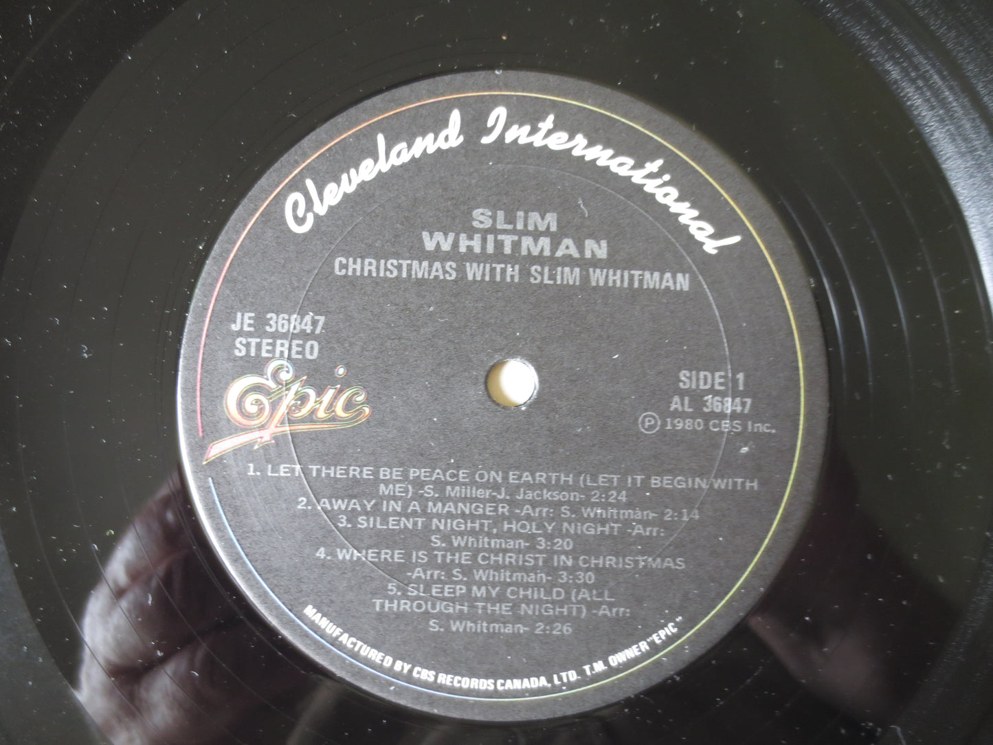 SLIM WHITMAN, CHRISTMAS Album, Christmas Songs, Christmas Record, Christmas Vinyl, Christmas Lp, Vintage Vinyl, 1980 Record