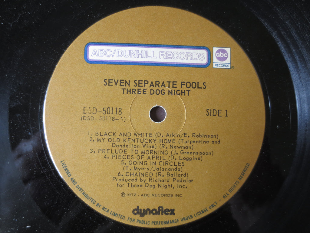 Three Dog Night – Seven Separate Fools (1972) Vinyl LP
