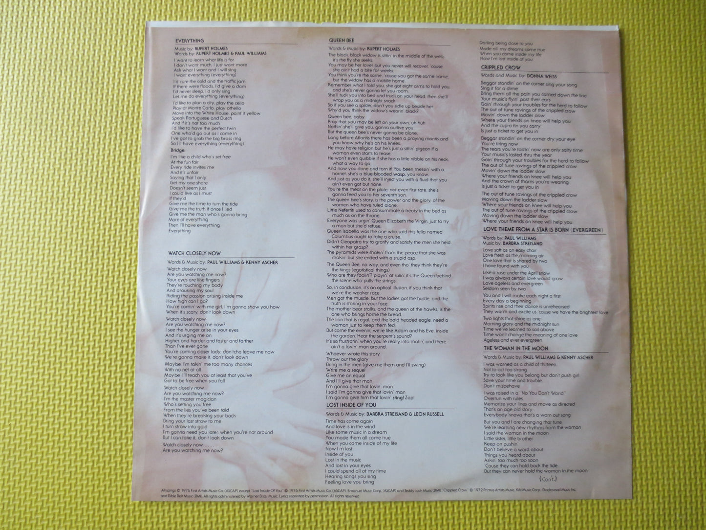 BARBRA STREISAND, Kris KRISTOFFERSON, A Star is Born, Barbra Streisand Lp, Soundtrack Album, Movie Soundtrack, Vintage Records, 1976 Records