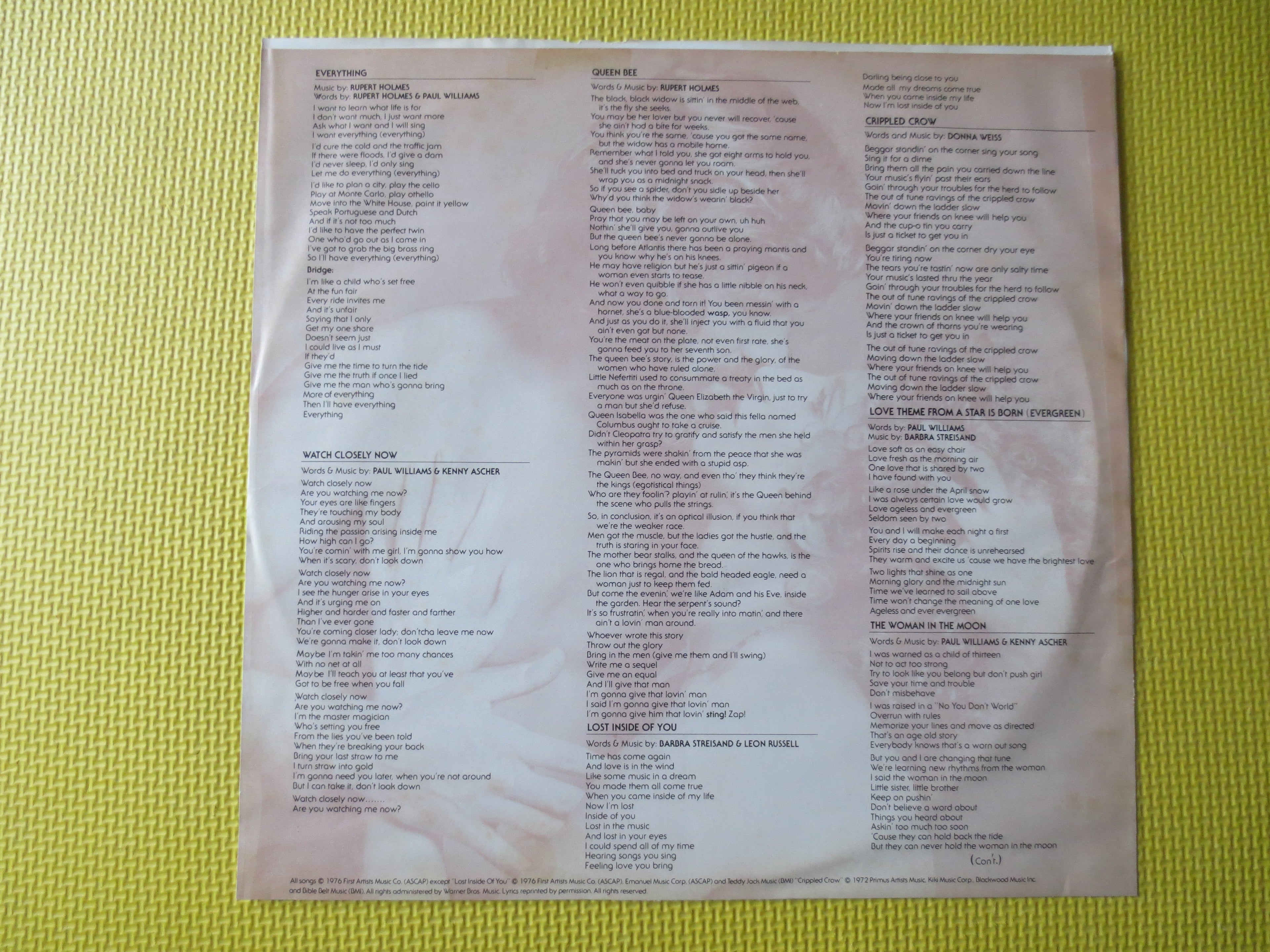 A Star Is Born – Original Motion Picture Soundtrack (1976) Vinyl LP