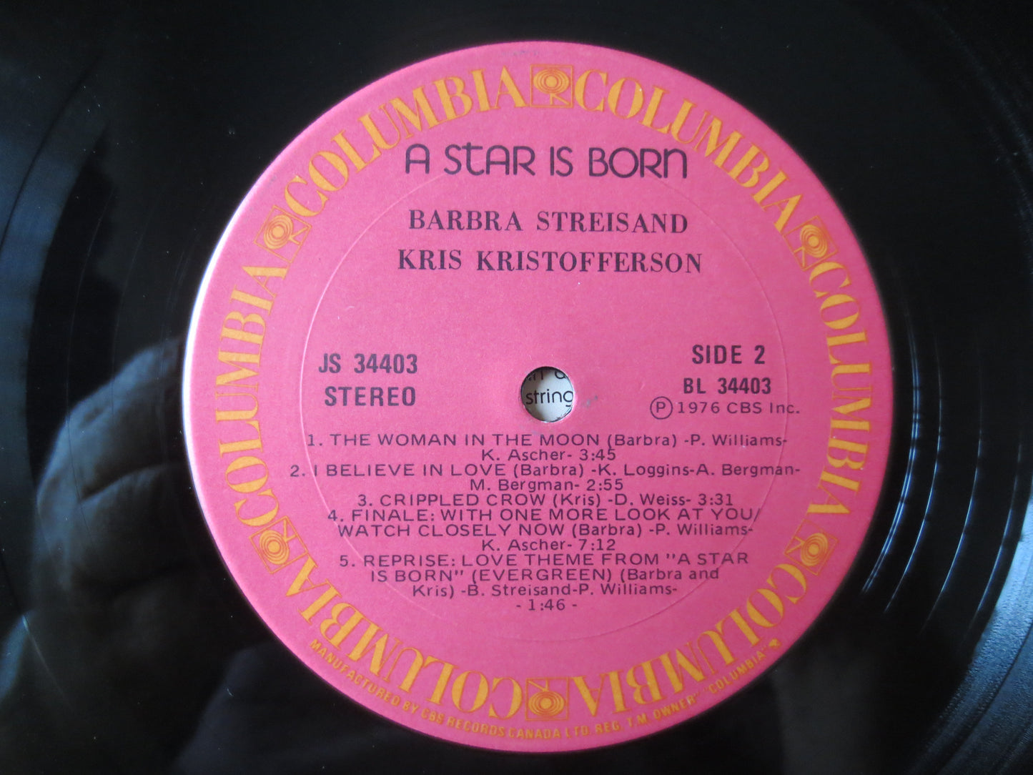 BARBRA STREISAND, Kris KRISTOFFERSON, A Star is Born, Barbra Streisand Lp, Soundtrack Album, Movie Soundtrack, Vintage Records, 1976 Records