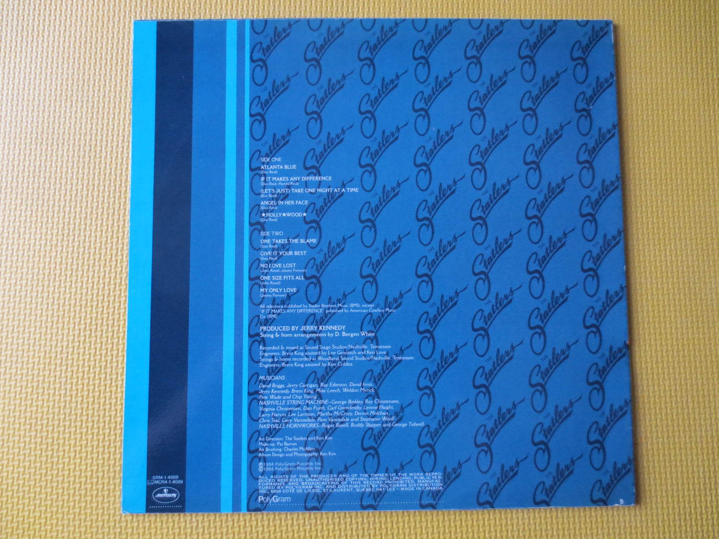 The STATLER BROTHERS, ATLANTA Blue, Statler Brothers lps, Vintage Vinyl, Record Vinyl, Country Records, lps, 1984 Records