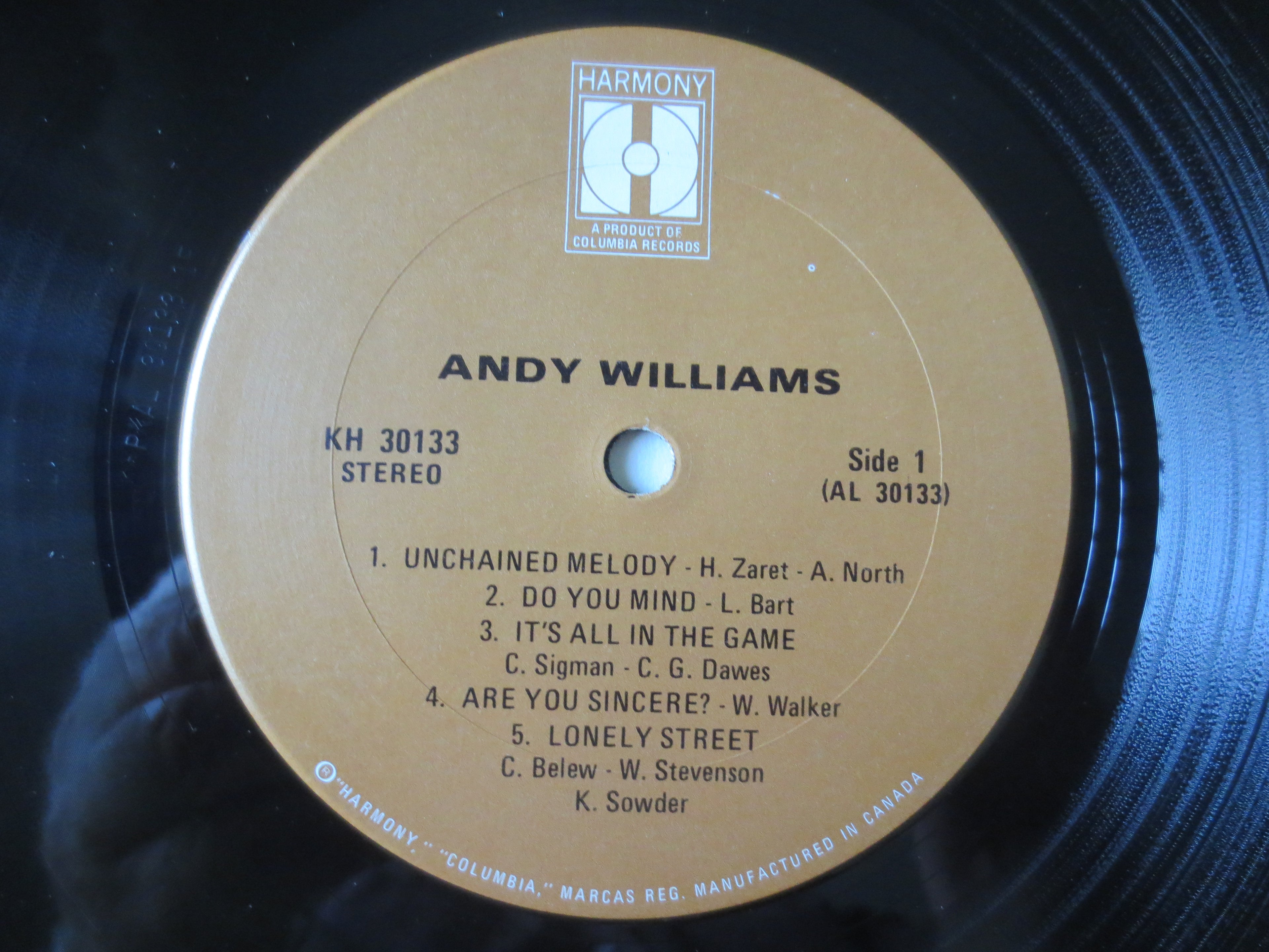 Andy Williams – Andy Williams (1971) [Vinyl LP]