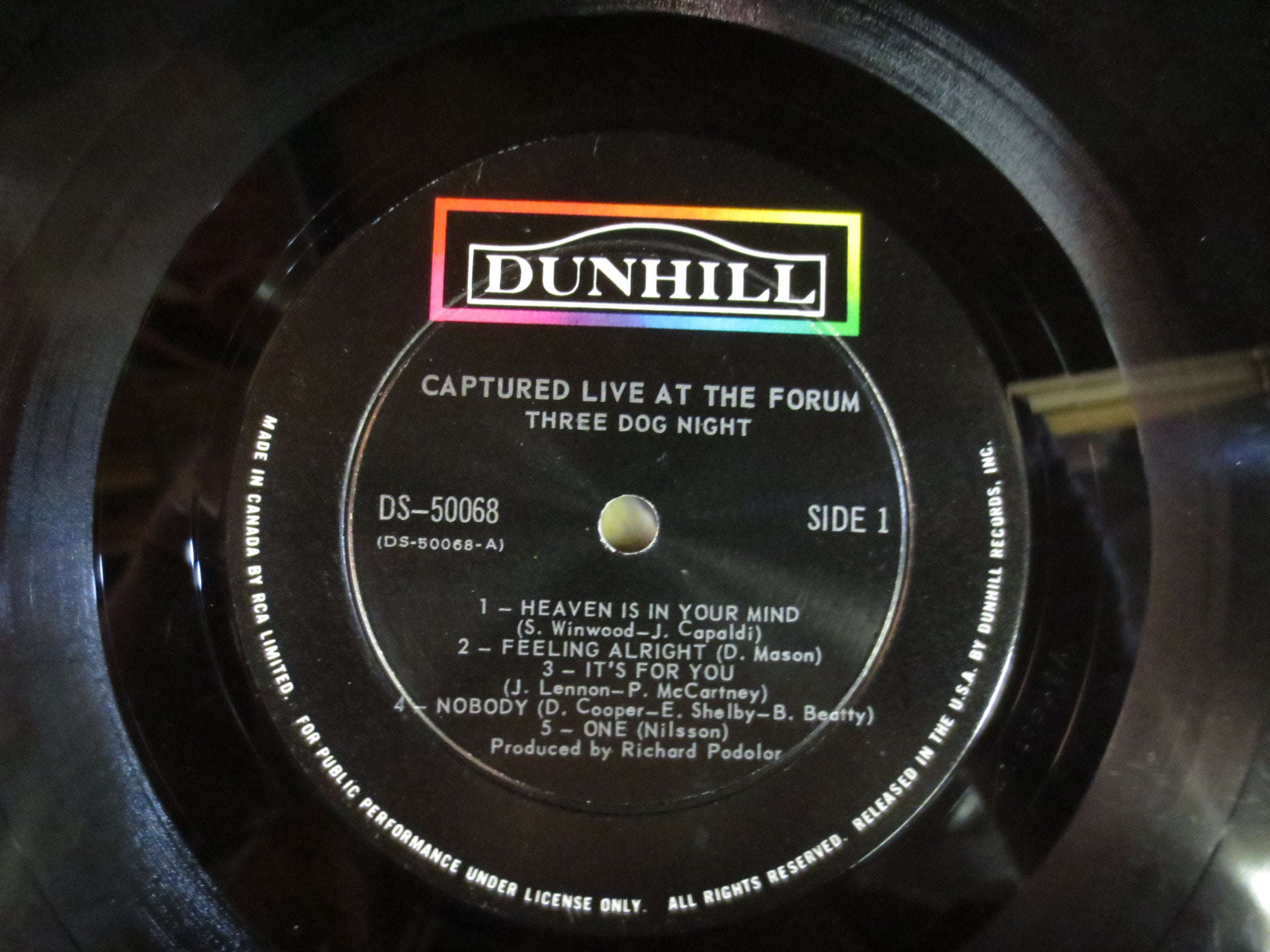 Three Dog Night – Captured Live at the Forum (1969) Vinyl LP