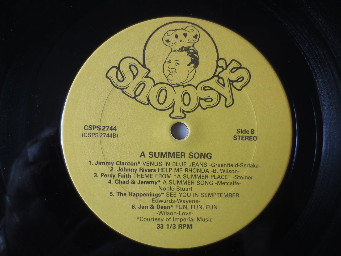 SHOPSY'S HOT DOGS, Shopsy's Record, Summer Music, Records, Vintage Vinyl, Record Vinyl, lps, Vinyl Albums, 1986 Records