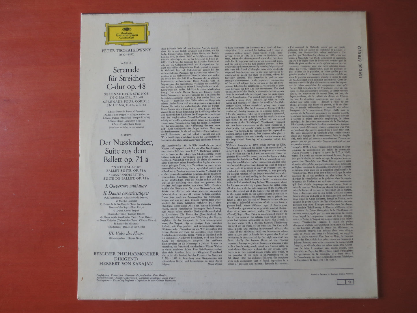 TCHAIKOVSKY, KARAJAN, Vintage Vinyl, Tchaikovsky lps, Record Vinyl, Classical Records, Vinyl lp, Classical lp, 1967 Records