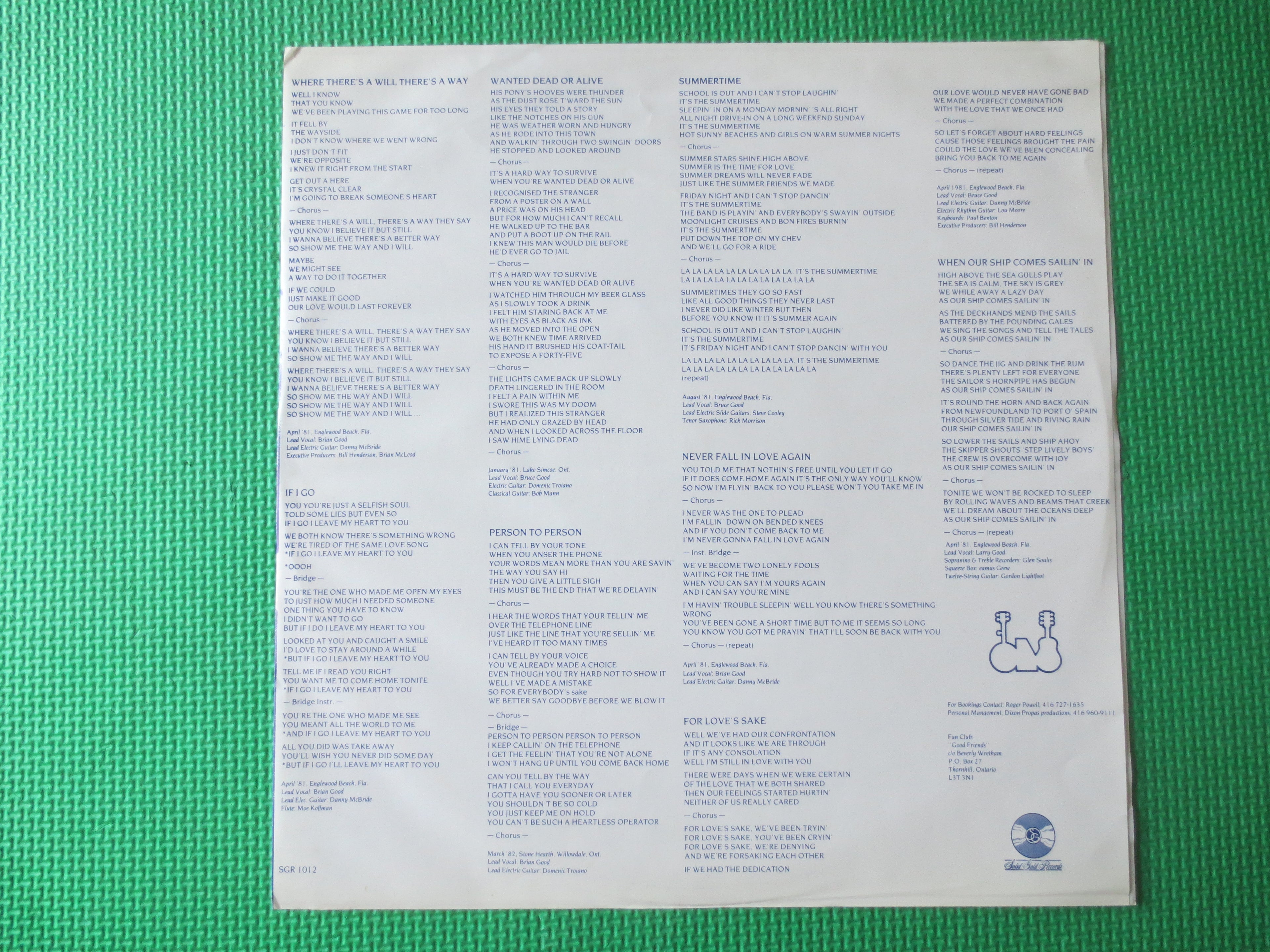 The Good Brothers – Person to Person (1982) Vinyl LP