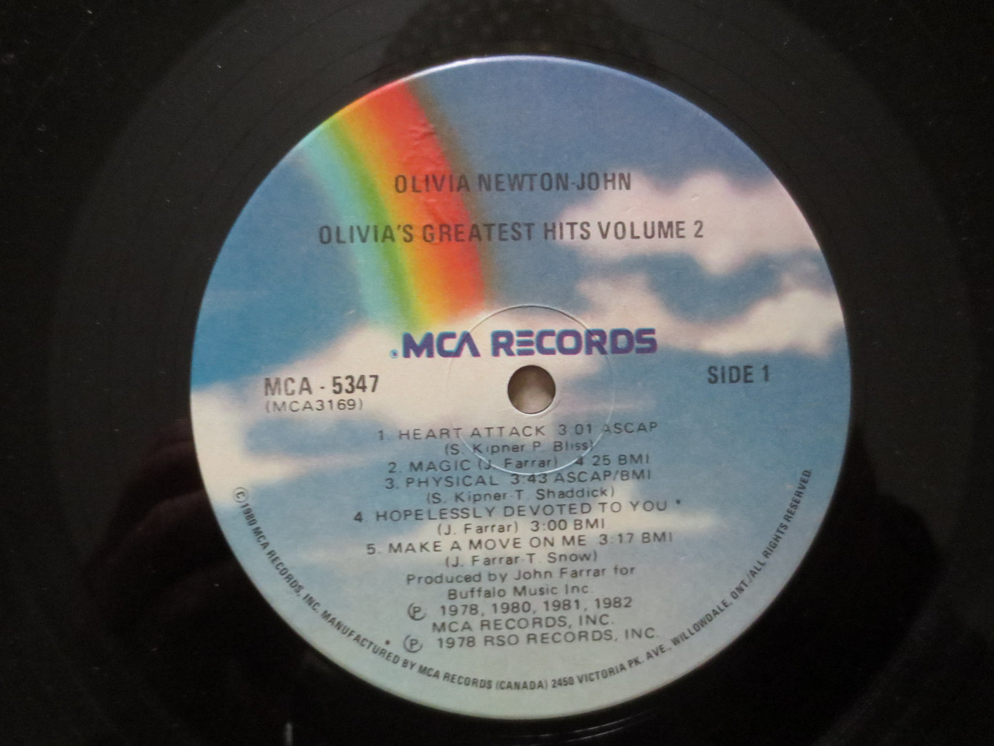 OLIVIA NEWTON JOHN, Greatest Hits, Vol 2, Pop Record, Vintage Vinyl, Record Vinyl, Records, Vinyl Record, Lps, 1982 Records