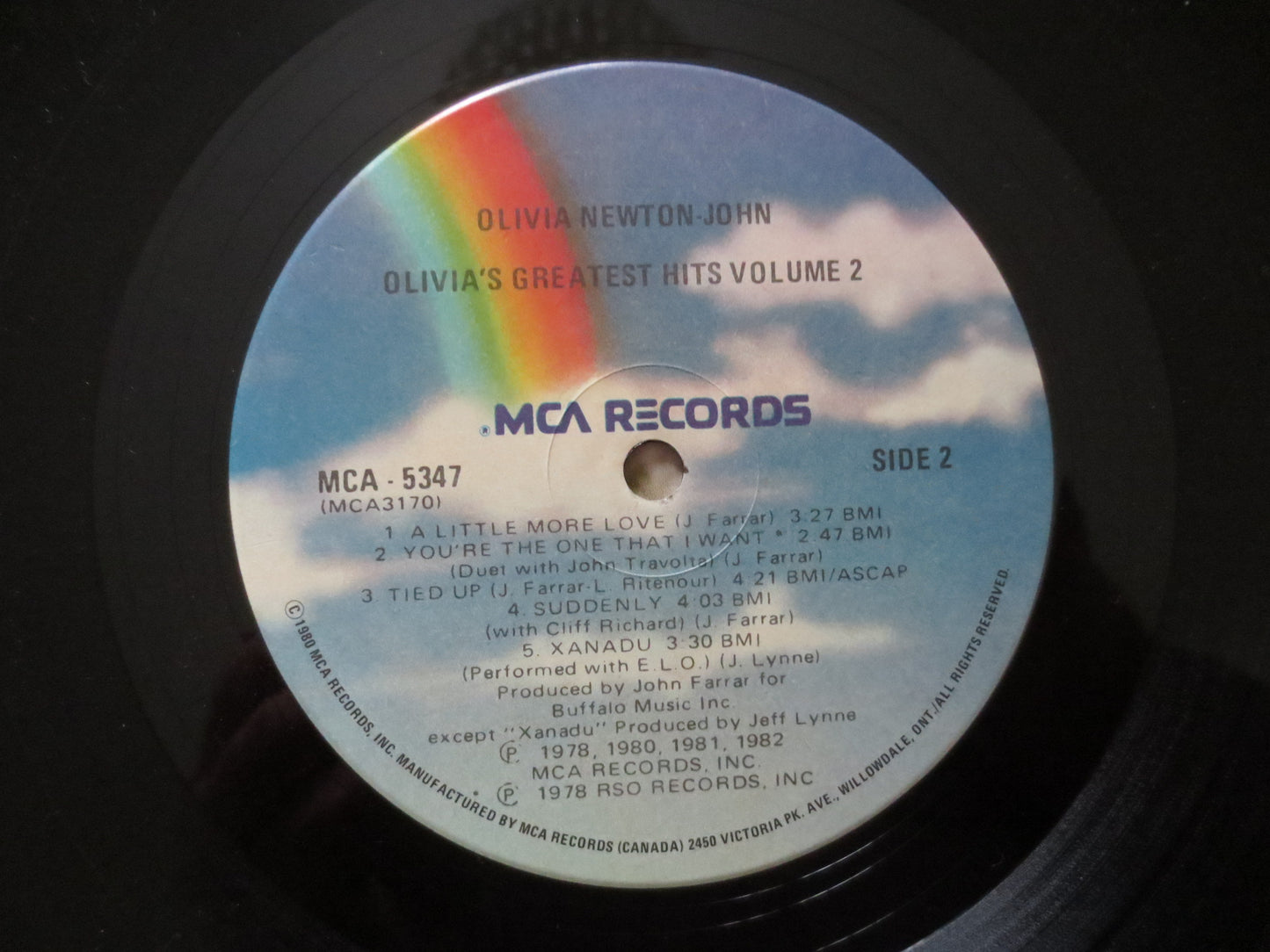 OLIVIA NEWTON JOHN, Greatest Hits, Vol 2, Pop Record, Vintage Vinyl, Record Vinyl, Records, Vinyl Record, Lps, 1982 Records