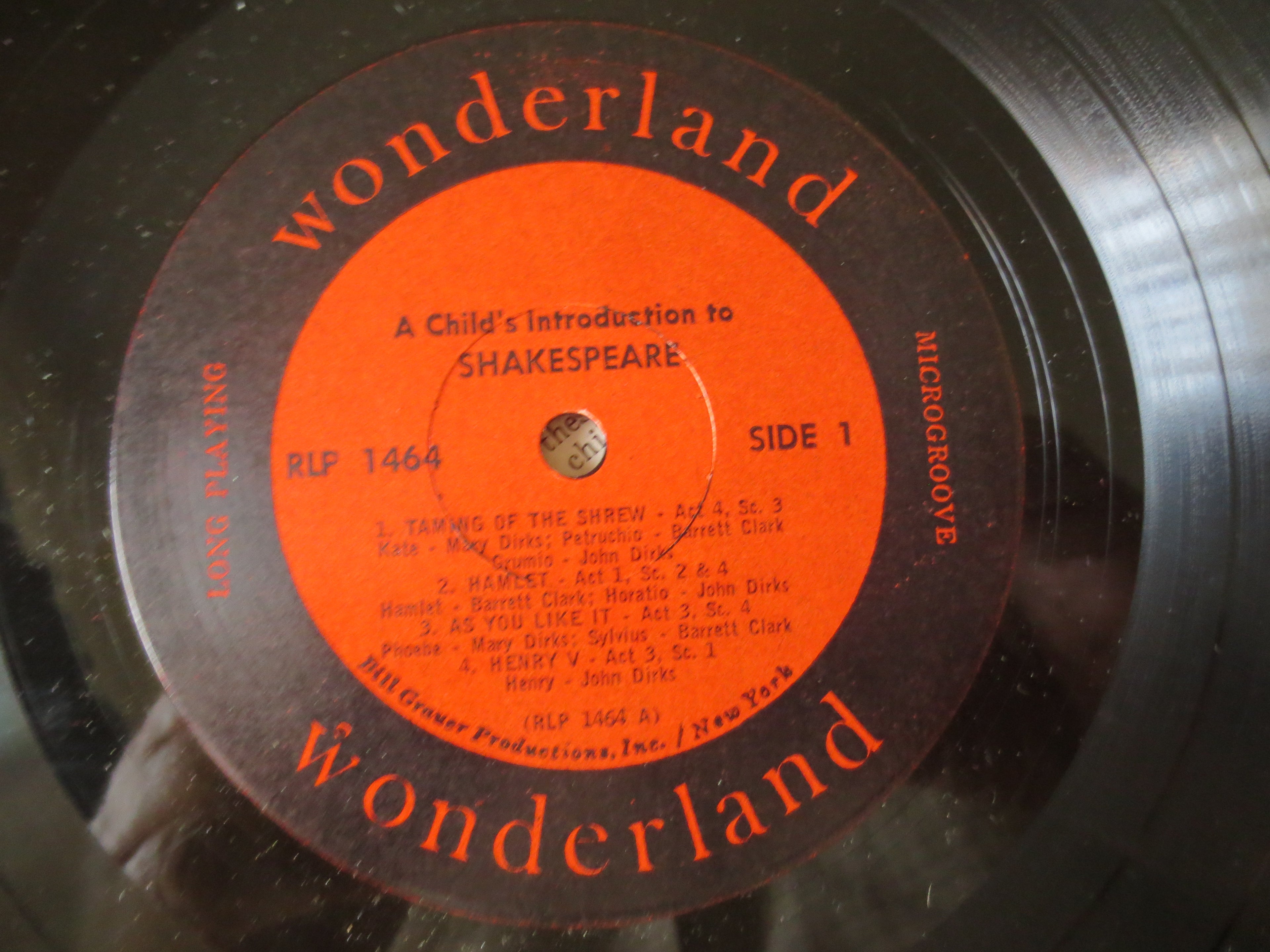 A Child's Introduction to Shakespeare (1961) Vinyl LP