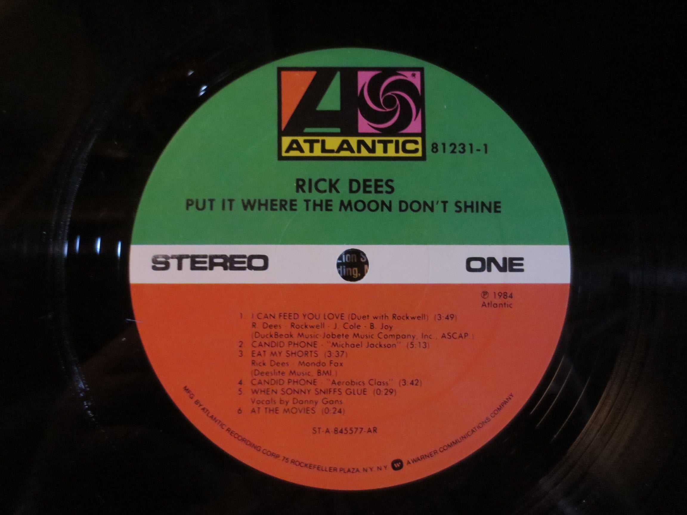Rick Dees – Put It Where the Sun Don't Shine (1984) Vinyl LP