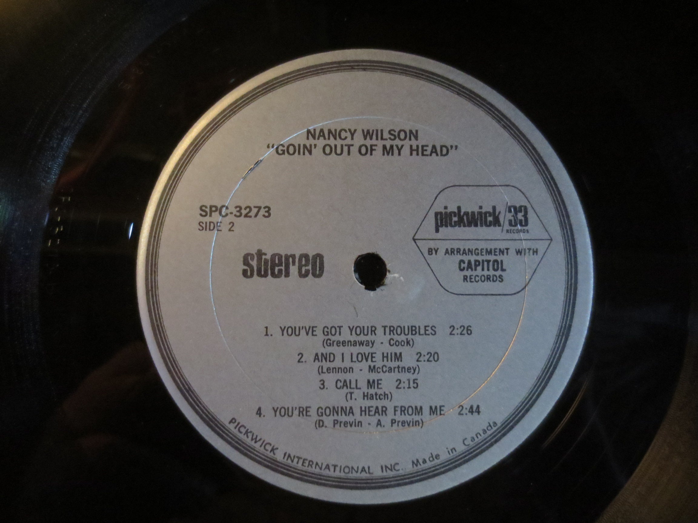 Nancy Wilson – Goin' Out of My Head (1972) Vinyl LP