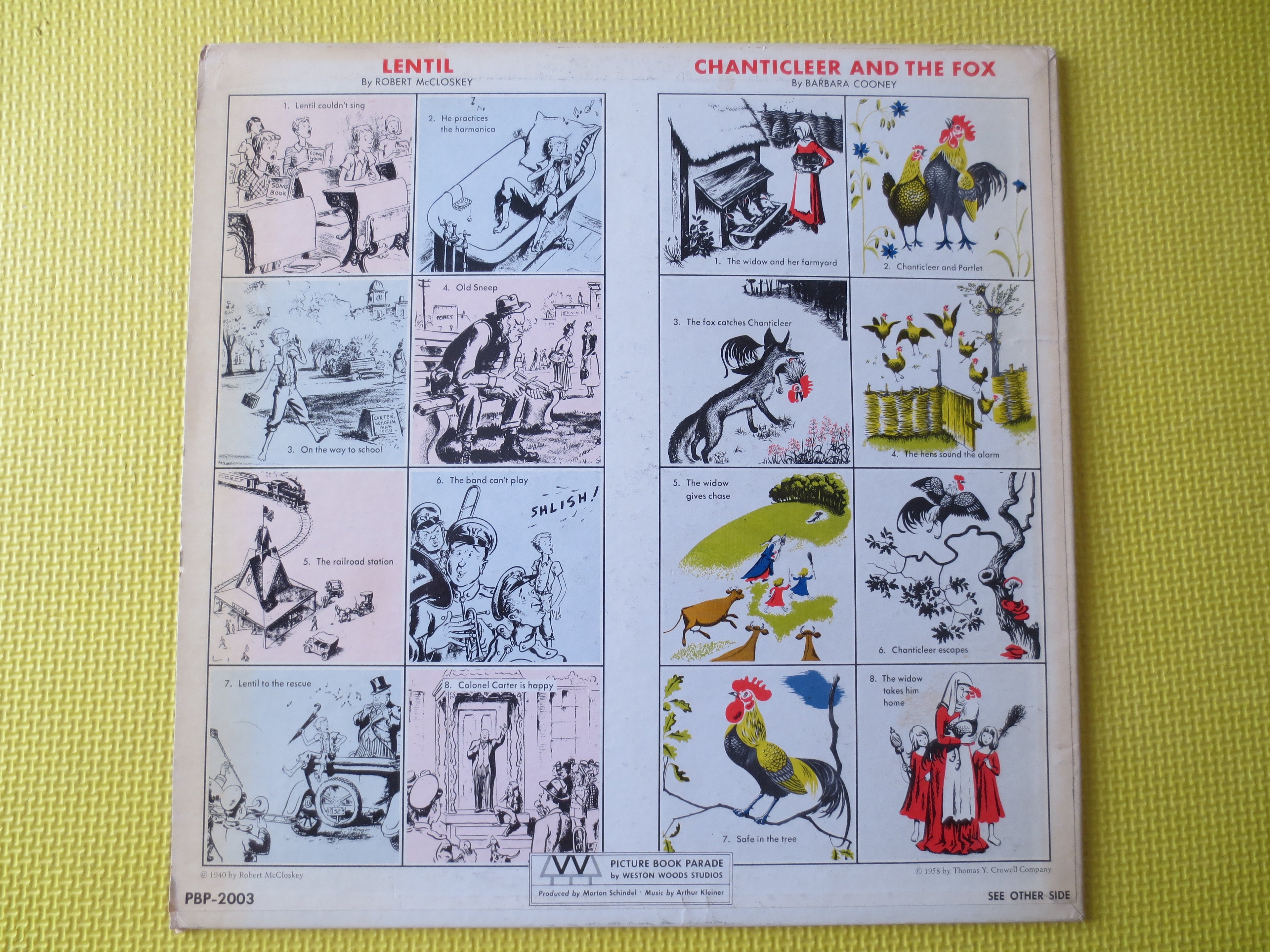 Picture Book Parade: Stone Soup / Lentil – Children's Vinyl LP (1961)