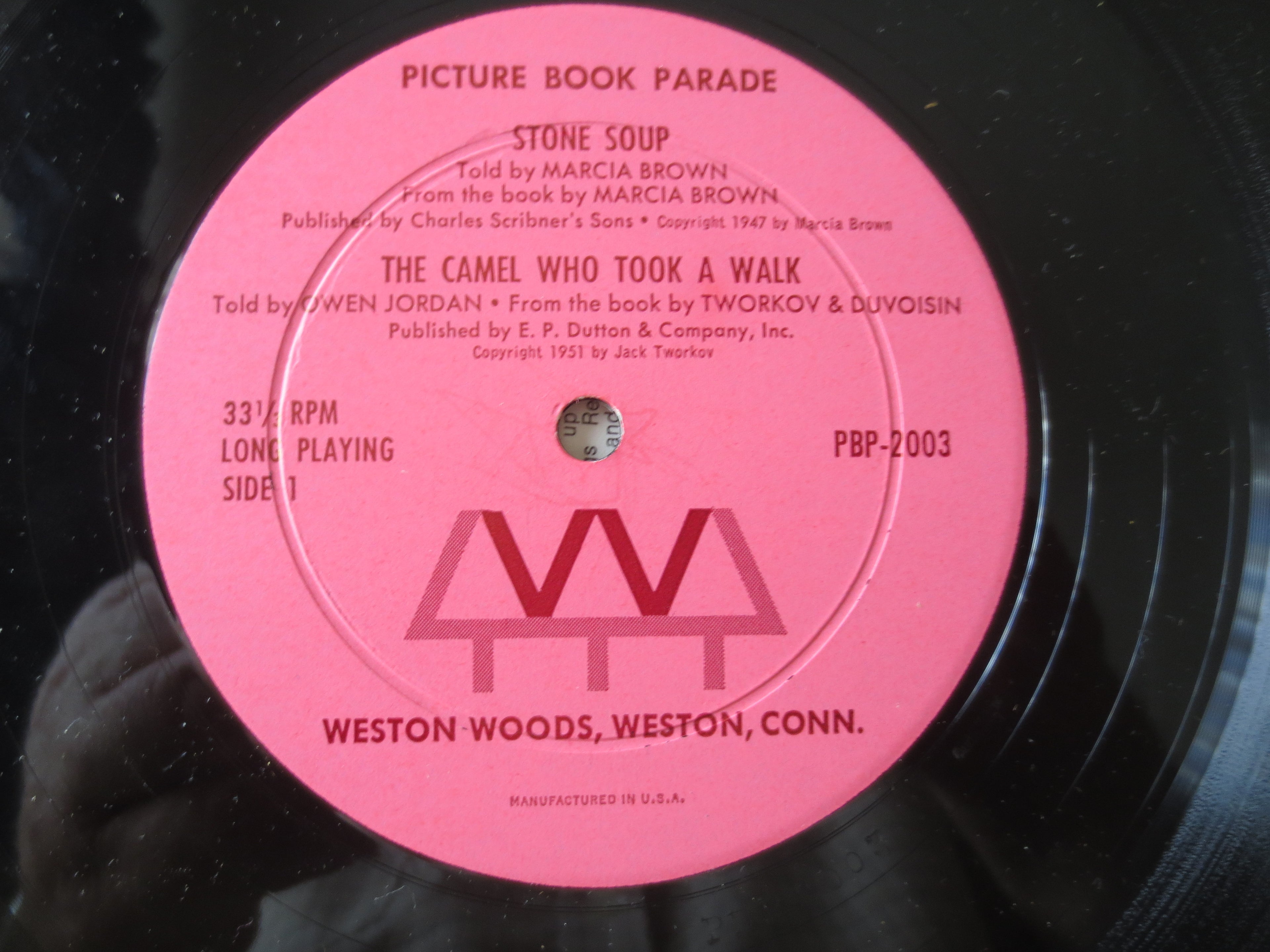 Picture Book Parade: Stone Soup / Lentil – Children's Vinyl LP (1961)