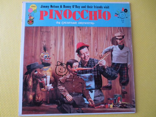 PINOCCHIO, JIMMY NELSON, Childrens Record, Vintage Vinyl, Record, Kids Record, Kid Vinyl, Vinyl Record, Vinyl, 1959 Records