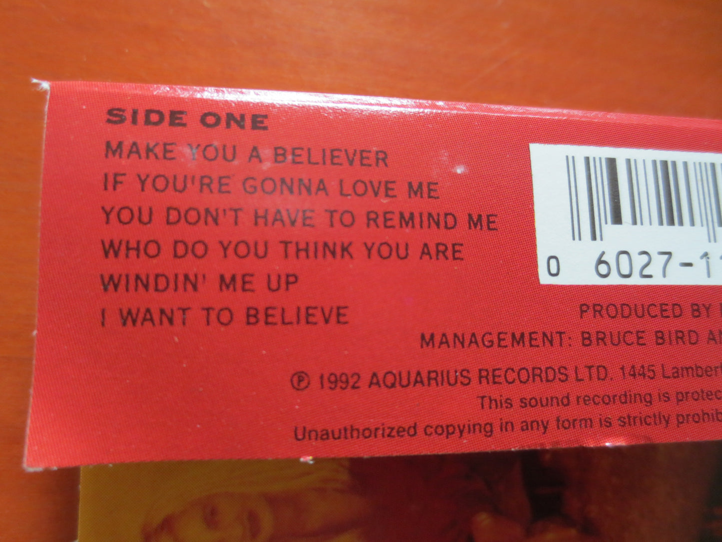 SASS JORDAN Tape, RACINE Tape, Sass Jordan Album, Sass Jordan Music, Sass Jordan Lp, Tape Cassette, Cassette, 1992 Cassette