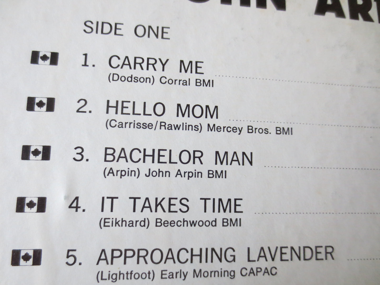 JOHN ARPIN, The PIANO, Jazz Records, Vintage Vinyl, John Arpin Records, John Arpin Albums, John Arpin lp, lps, 1971 Records