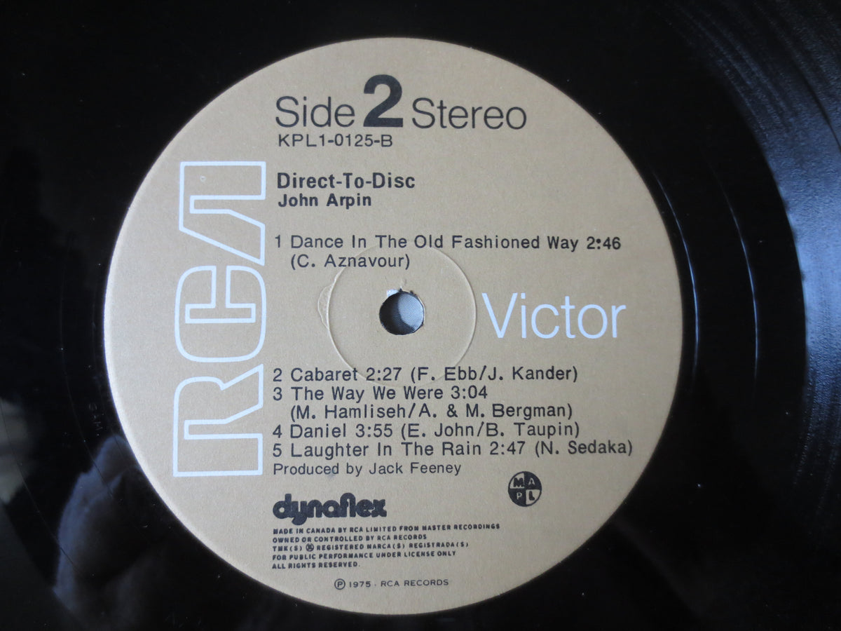John Arpin – Direct to Disc (1975) Vinyl LP
