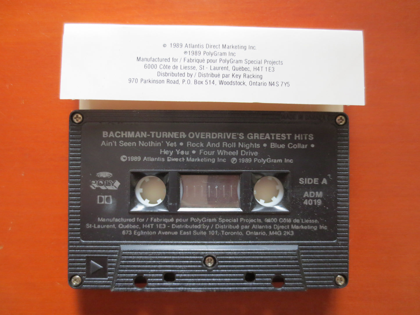 BTO Tape, GREATEST Hits Tape, BTO Album, Bto Music, Bto Song, Bto Tape Cassette, Bto Cassette, Rock Cassette, 1989 Cassette