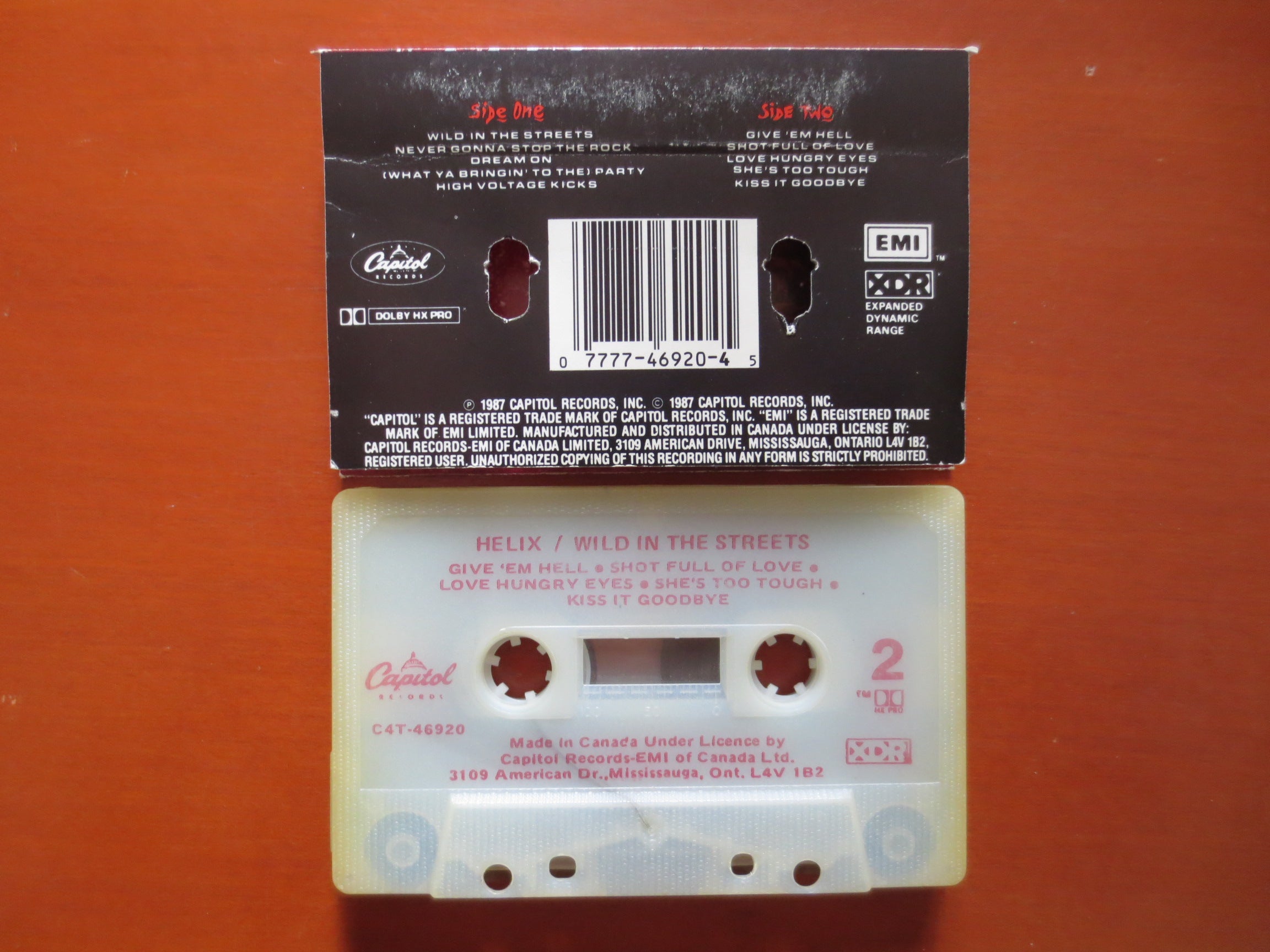 Helix – Wild in the Streets (1987) Cassette