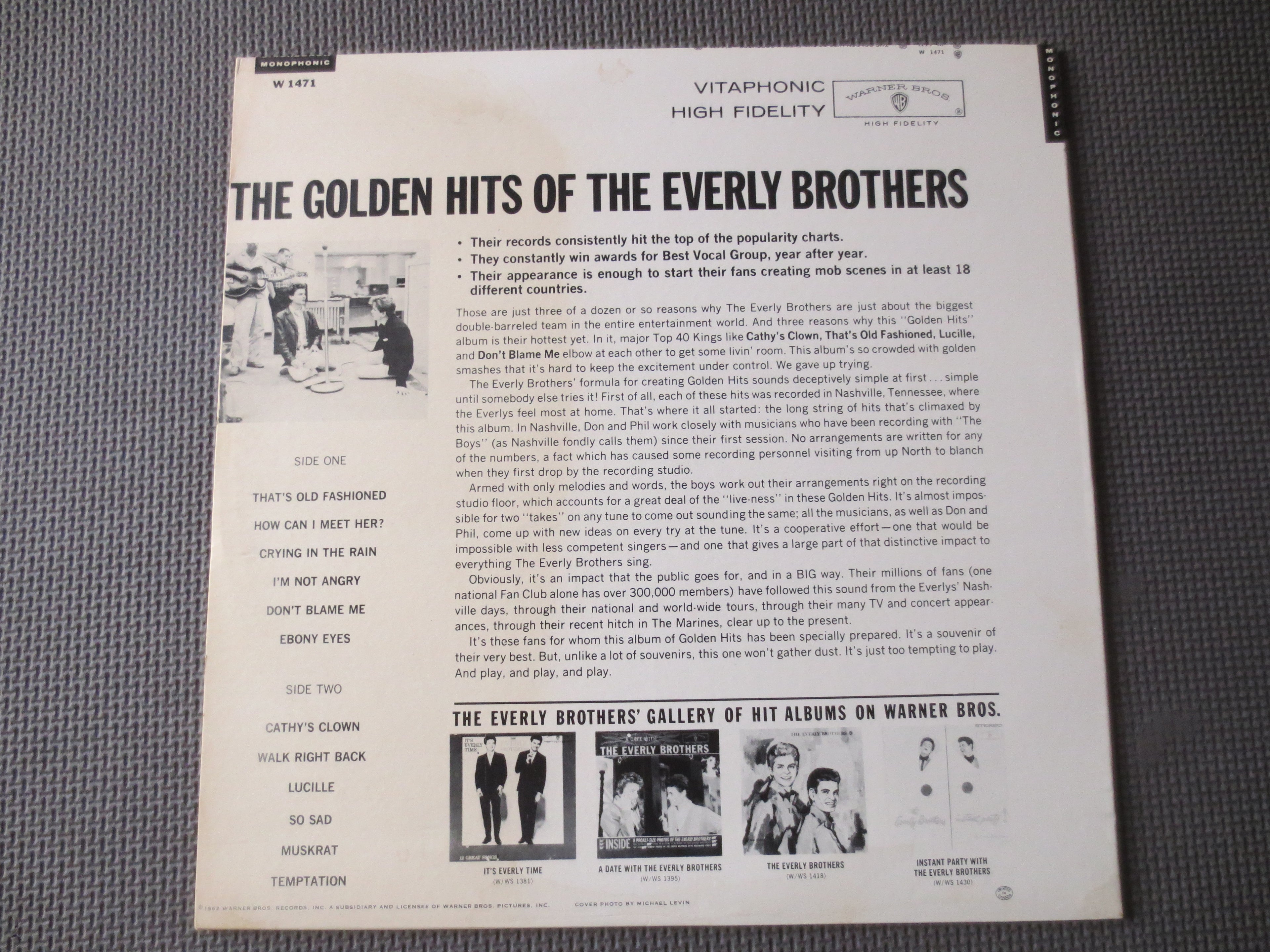 The Everly Brothers – The Golden Hits of the Everly Brothers (1962) Vinyl LP