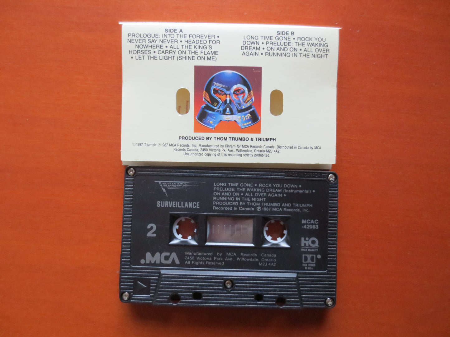 TRIUMPH Tape, SURVEILLANCE Tape, TRIUMPH Album, Triumph Music, Triumph Song, Tape Cassette, Rock Cassette, 1987 Cassette