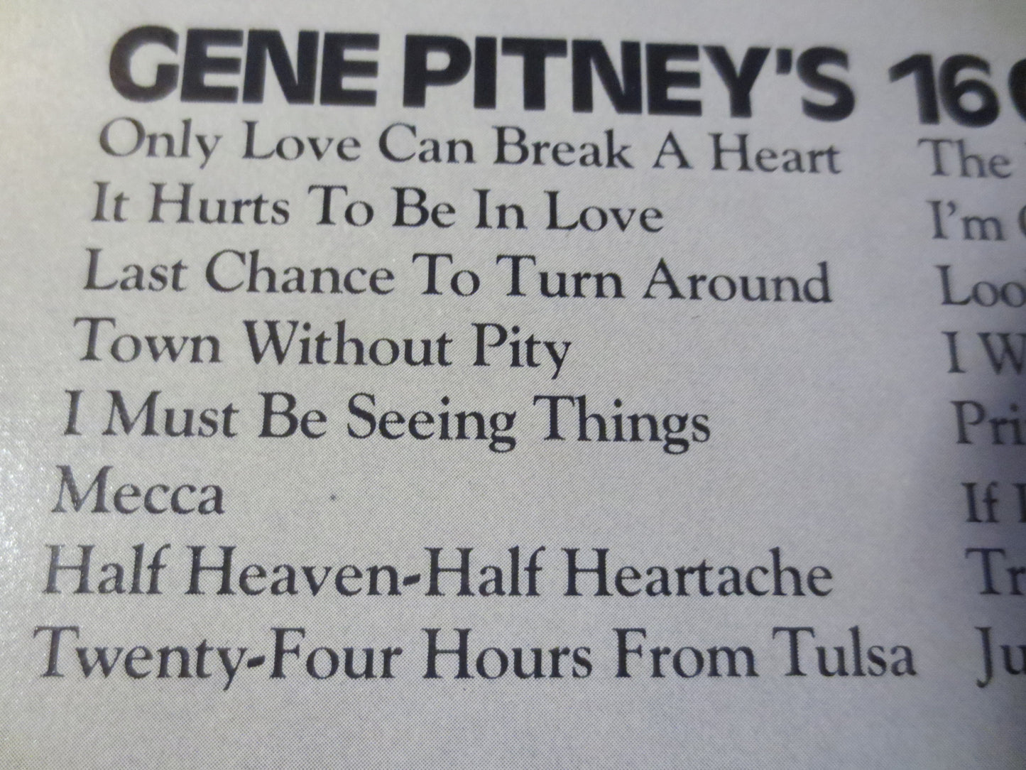 GENE PITNEY, 16 GREATEST Hits, Pop Records, Gene Pitney Record Vinyl, Gene Pitney Album, Gene Pitney Lp,  Lps, 1975 Records