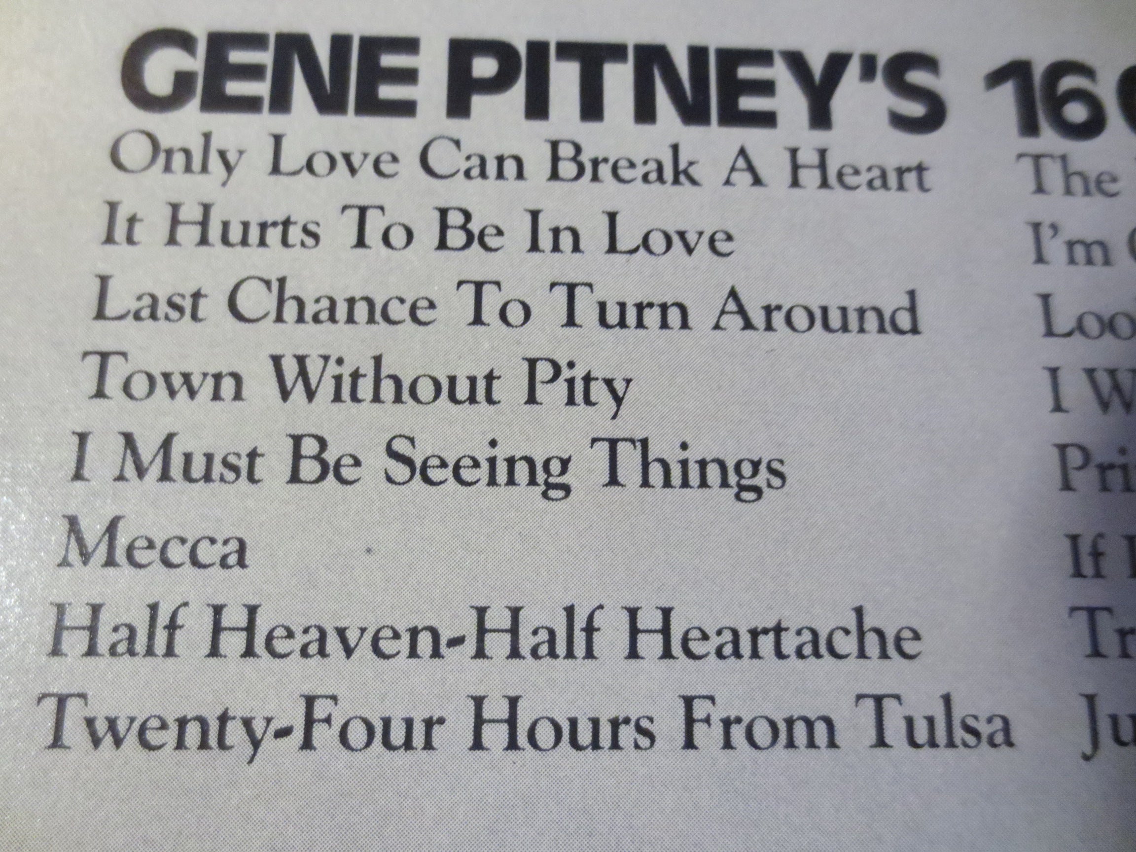 Gene Pitney – 16 Greatest Hits (1975) [Vinyl LP]