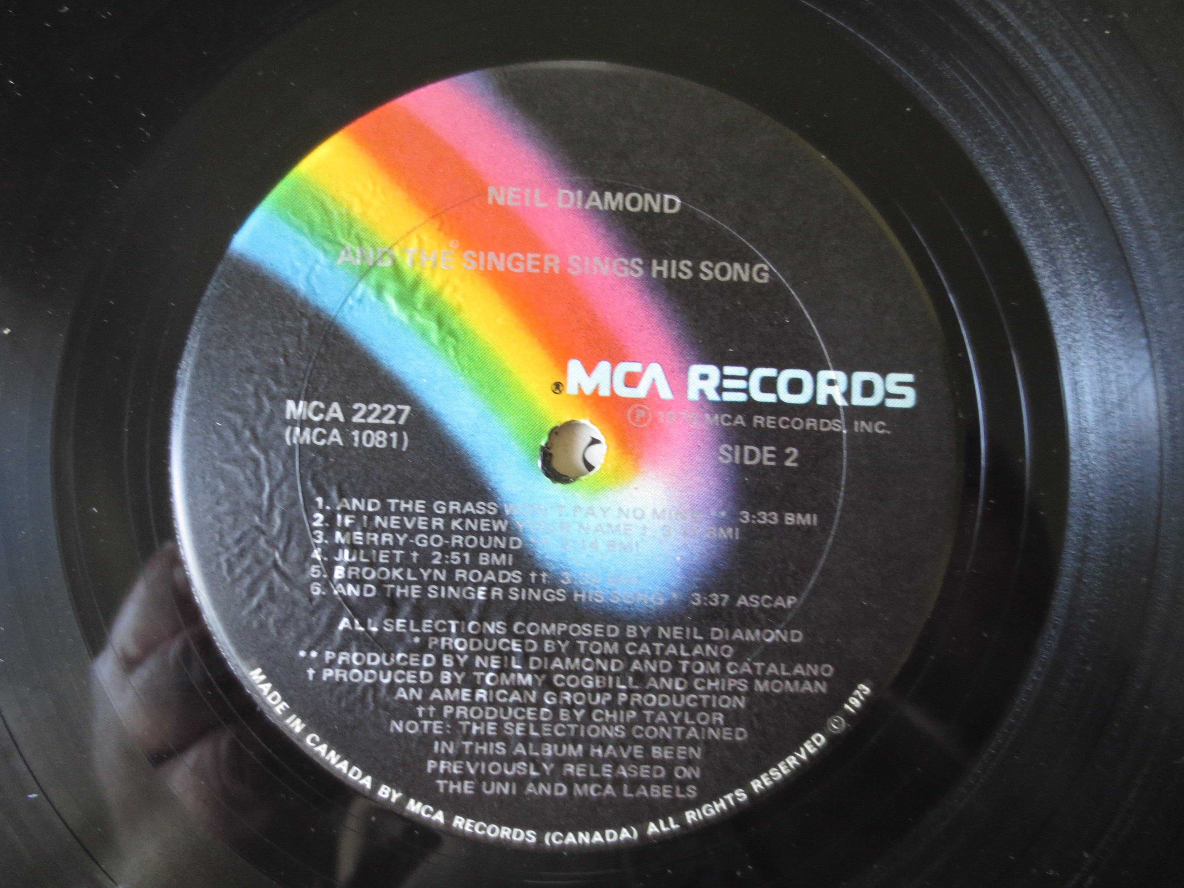 Neil Diamond – And the Singer Sings His Songs (1976) Vinyl LP