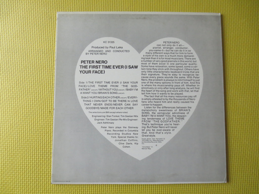 Peter Nero – The First Time Ever (1972) Vinyl LP