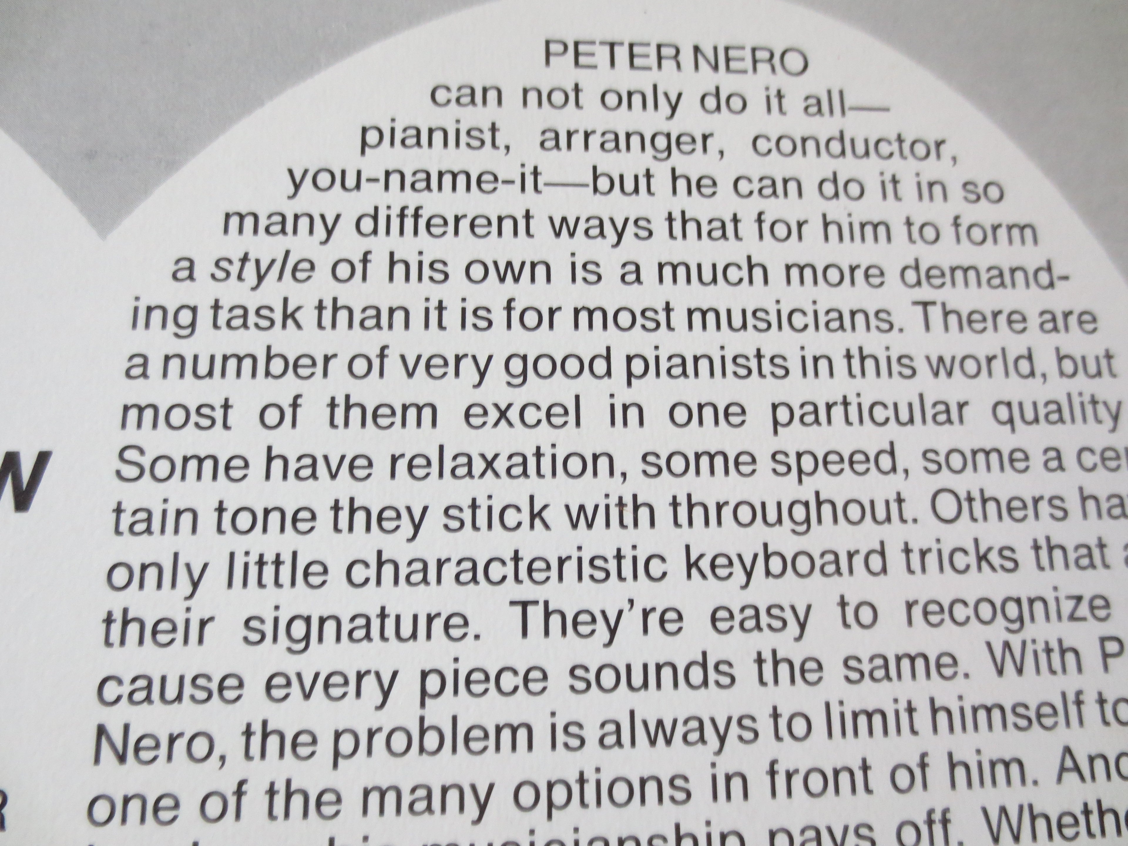 Peter Nero – The First Time Ever (1972) Vinyl LP