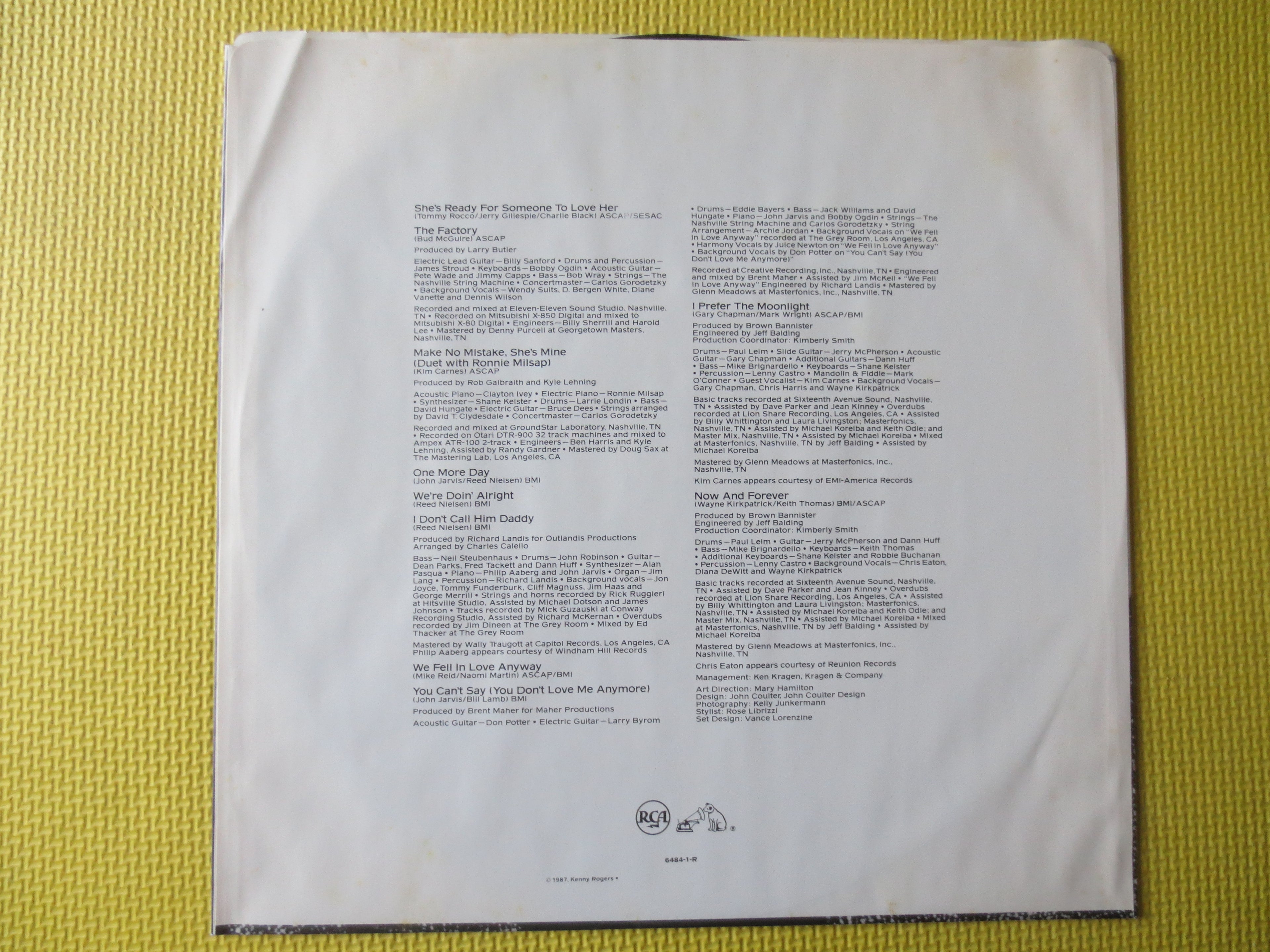 Kenny Rogers – I Prefer the Moonlight (1987) Vinyl LP