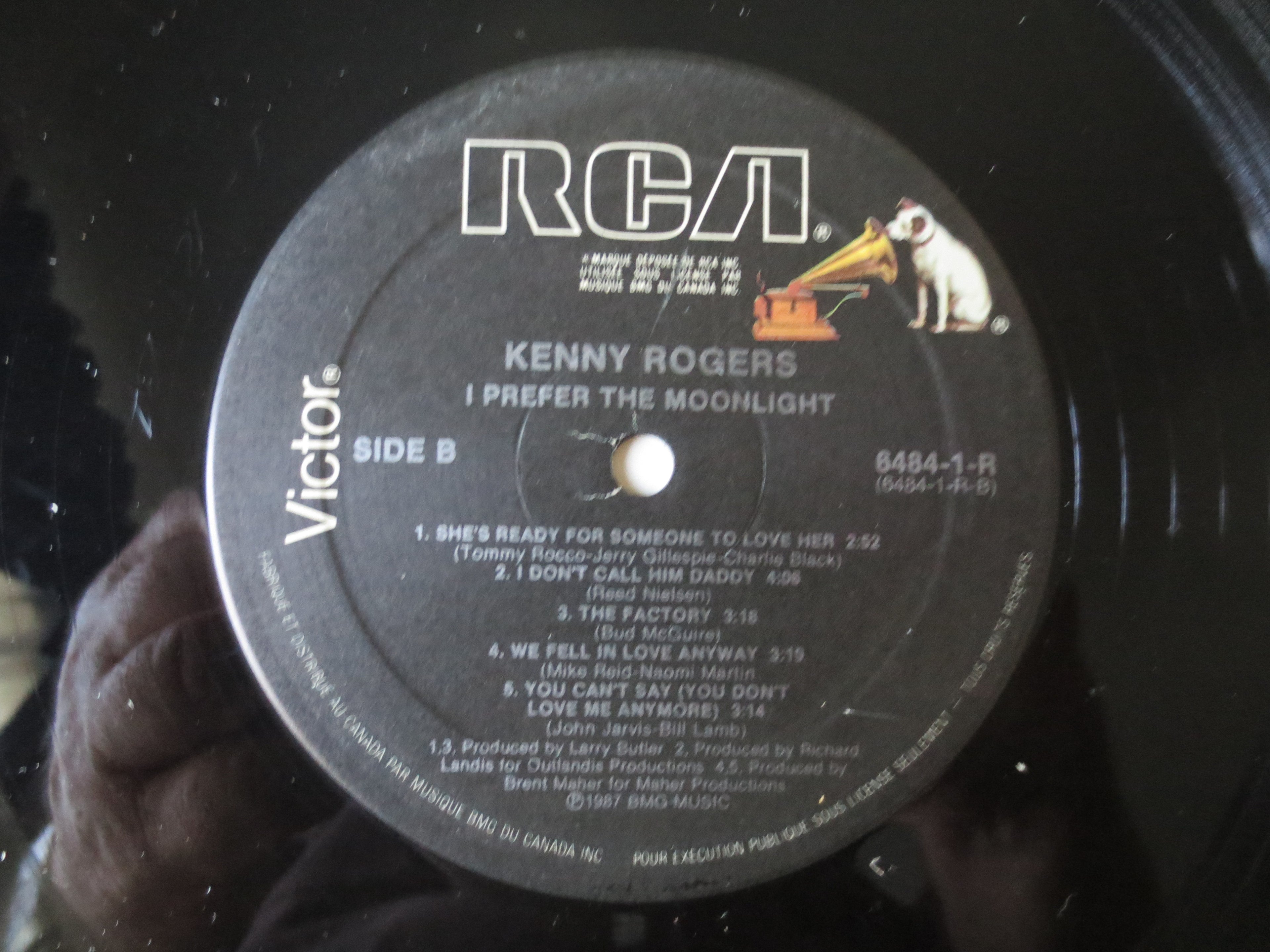 Kenny Rogers – I Prefer the Moonlight (1987) Vinyl LP
