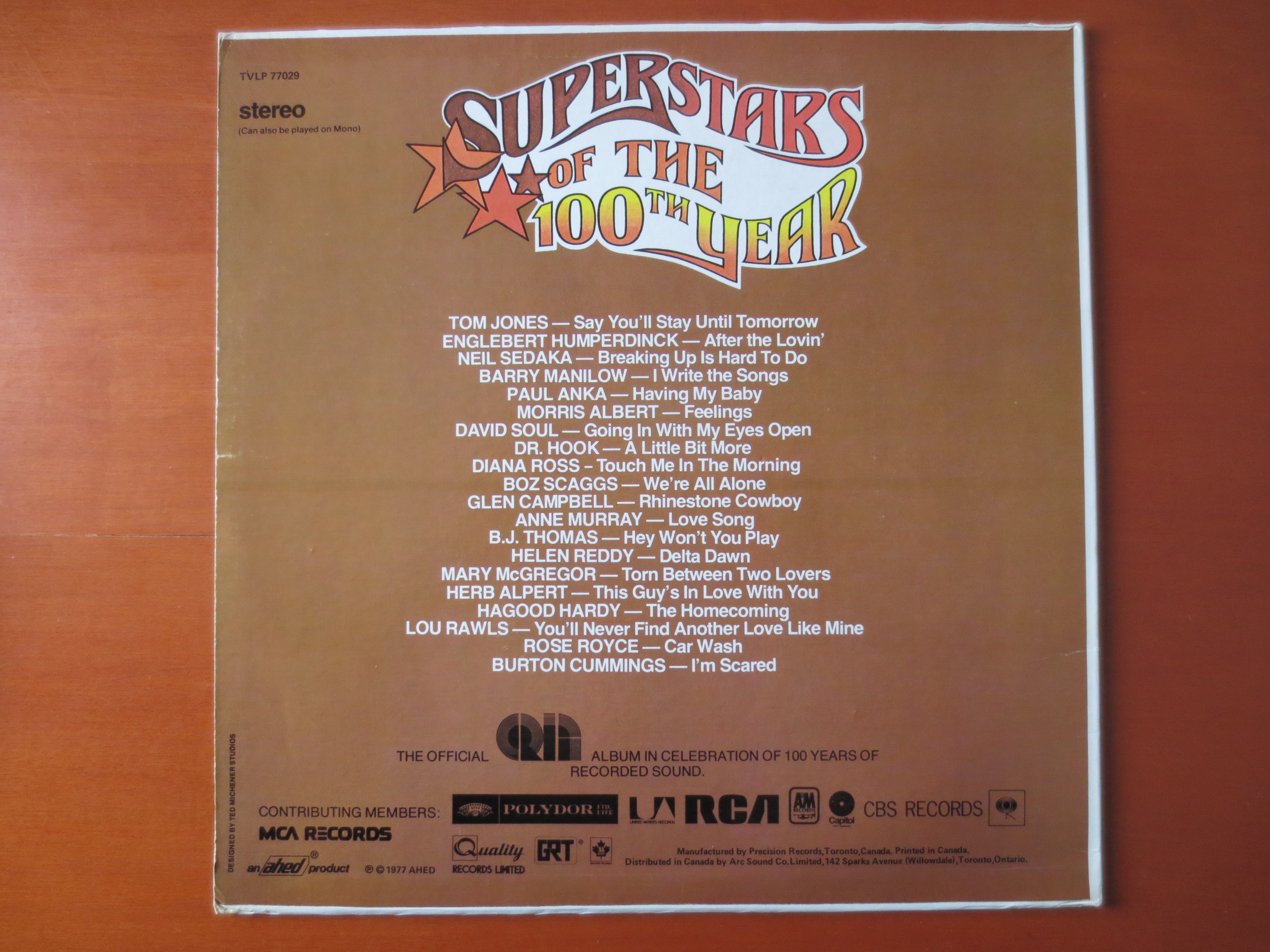 Superstars of the 100th Year (1977) Vinyl LP