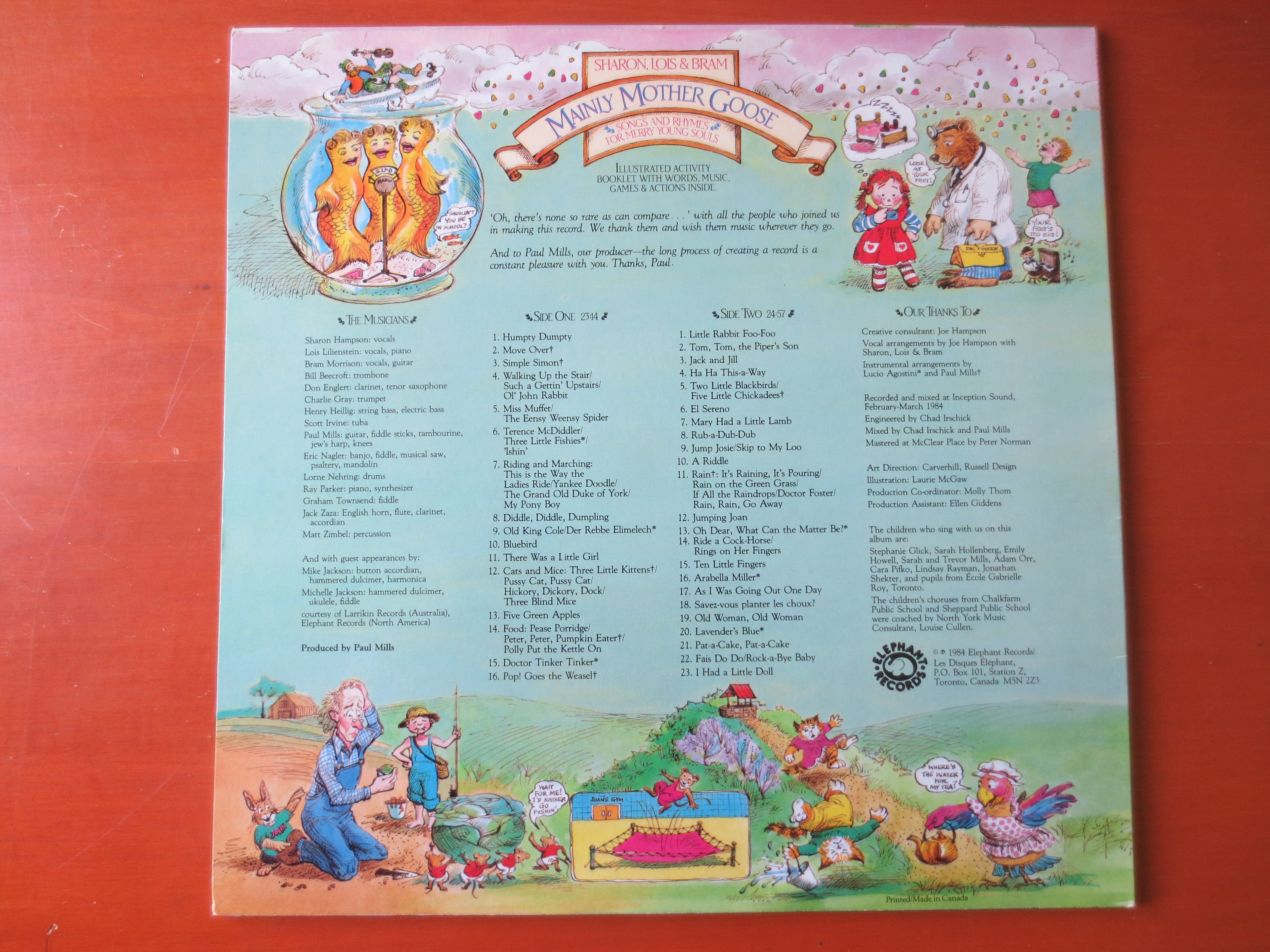 Sharon, Lois & Bram – Mainly Mother Goose (1984) Vinyl LP