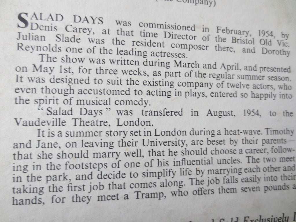 Salad Days – Original Cast Recording (1954) Vinyl LP