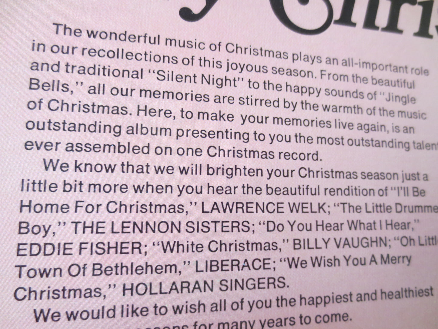 We WISH You A MERRY CHRISTMAS, Christmas Songs, Christmas Record, Christmas Vinyl, Christmas Lp, Vintage Vinyl, 1968 Record