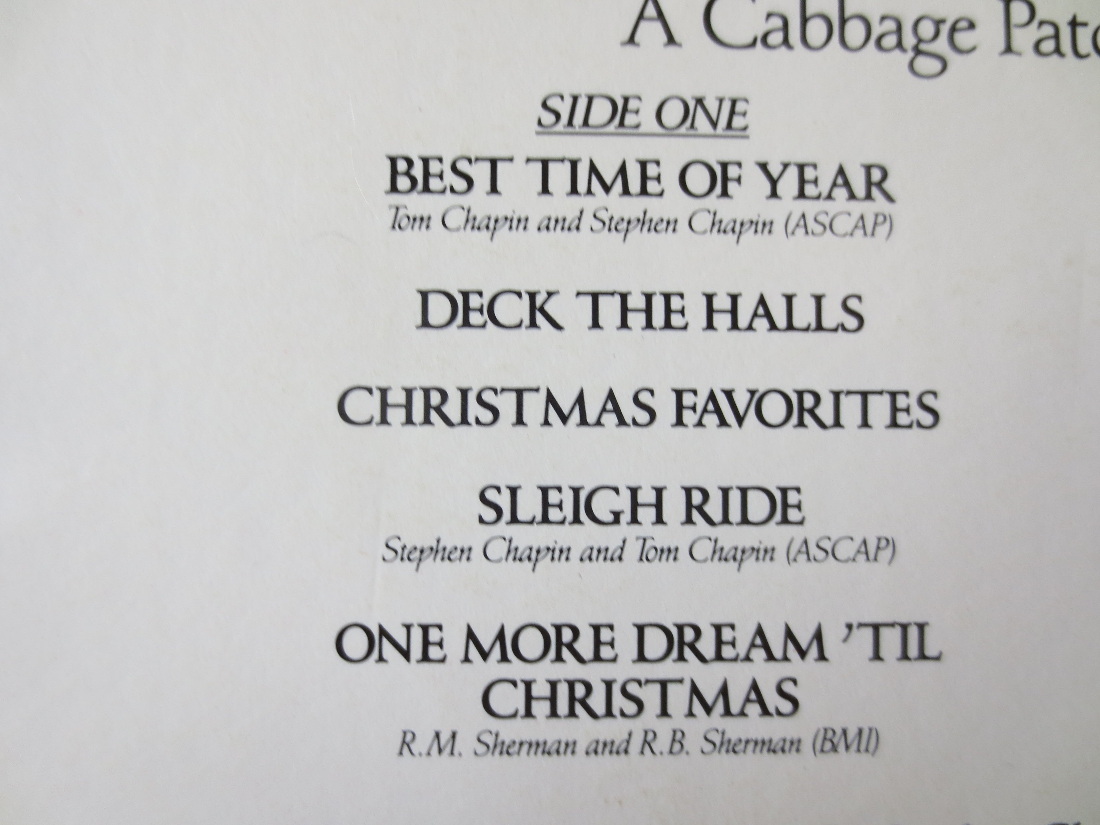 Cabbage Patch Kids – A Cabbage Patch Christmas (1984) Vinyl LP