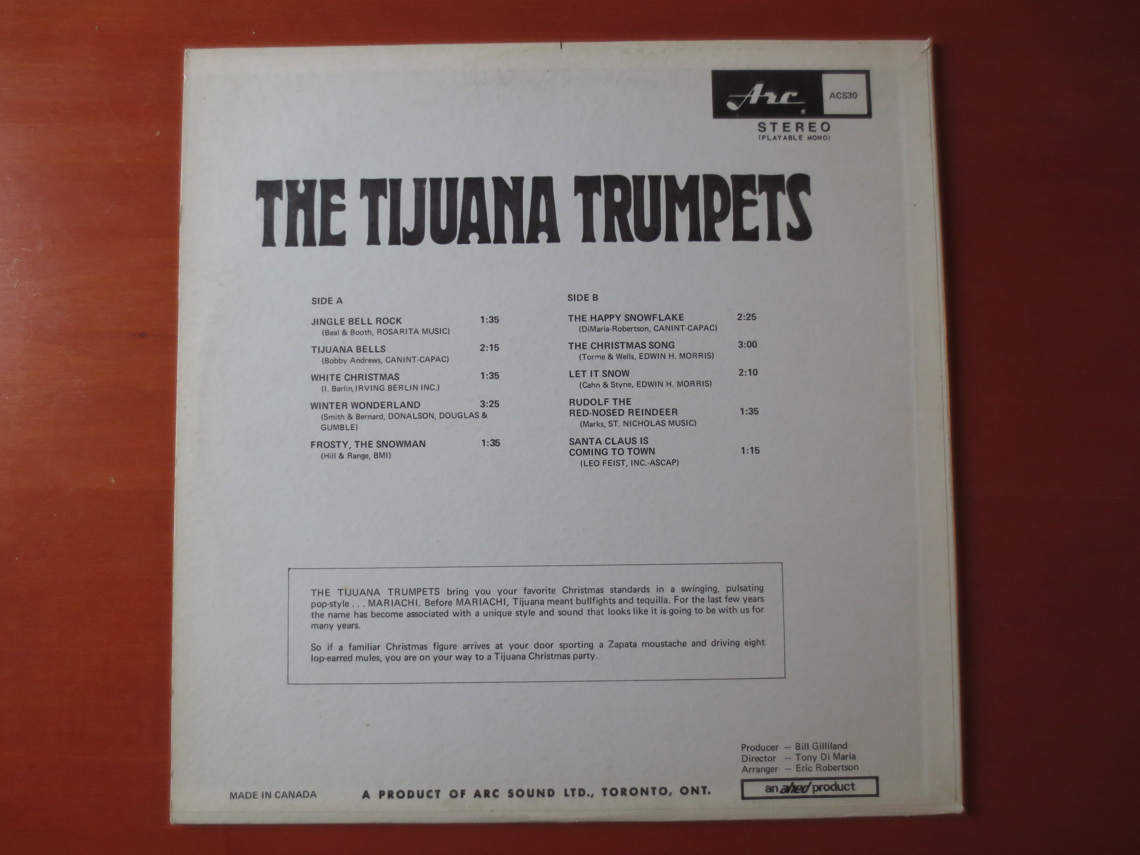Tijuana Trumpets – Tijuana Christmas Party (1966) Vinyl LP